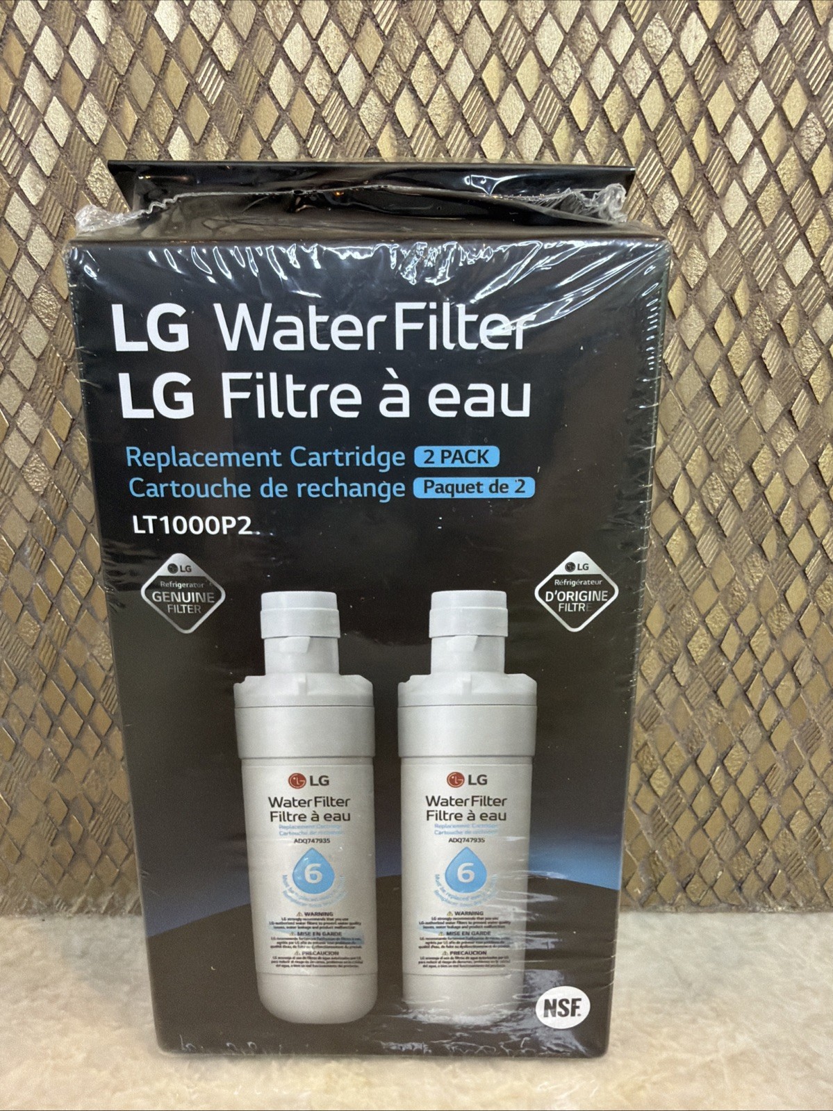 LG LT1000P2 Refrigerator Replacement Water Filters 2 Pack New Sealed