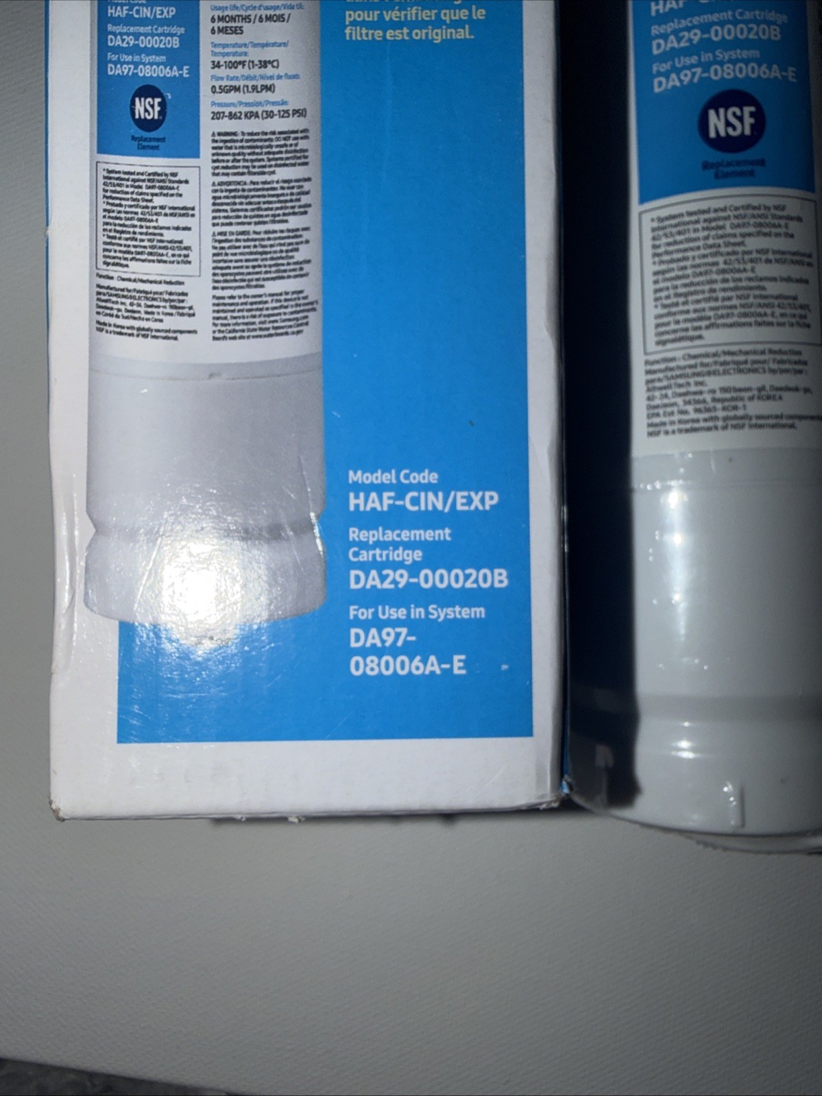 NEW 2 GENUINE SAMSUNG HAF-CIN/EXP DA29-00020B FILTERS