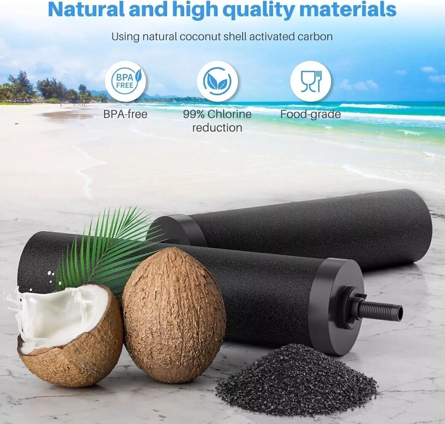 Water Filter Replacement for Berkey® BB9-2® Carbon Filters, Purewell®, ProOne®