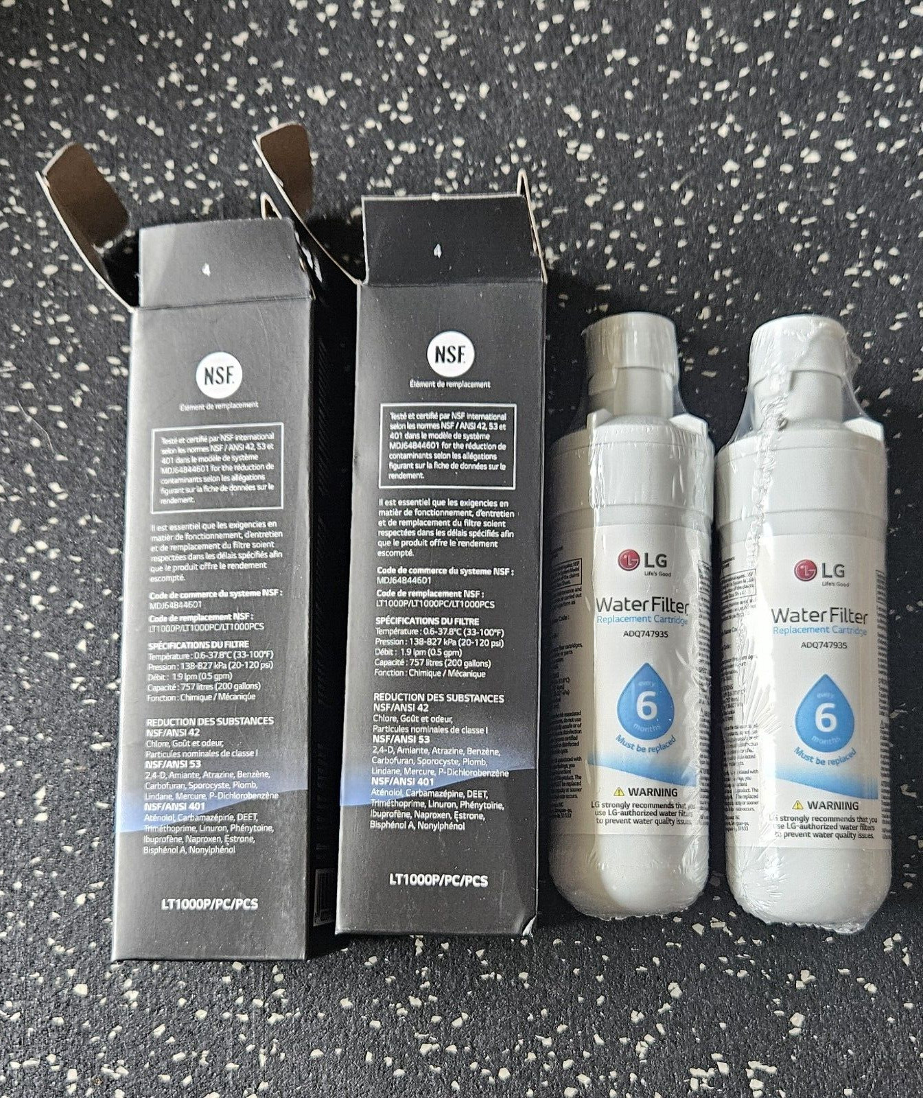 2-PACK ! LG LT1000P ADQ74793501 Replacement Refrigerator Fridge Water Filter