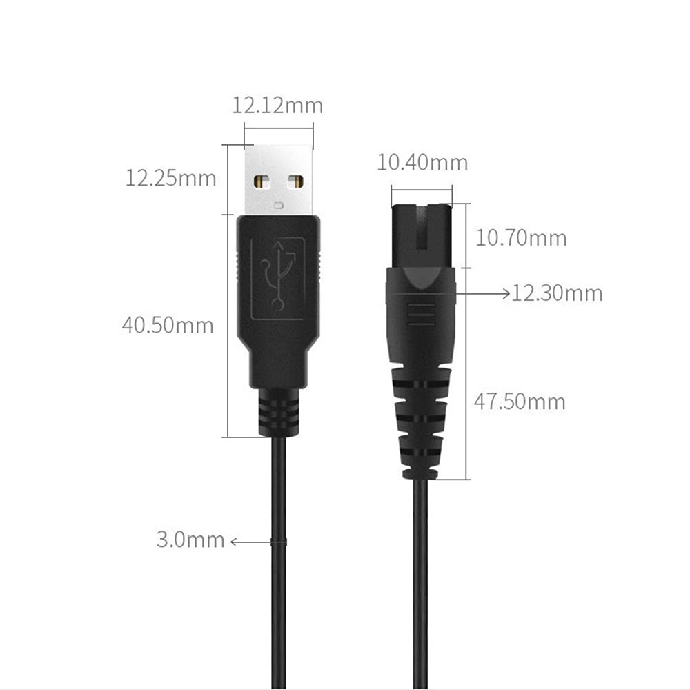 USB Charging Cable for Water Flosser, Portable Cordless Small, Black 1 Pcs