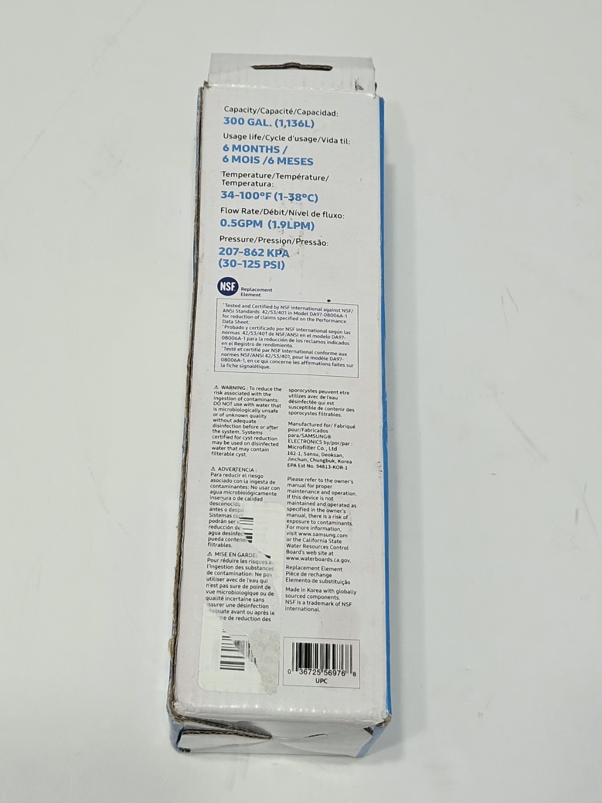 Genuine Samsung DA29-00020B HAF-CIN/EXP-REFRIGERATOR Water Filter “Authentic”