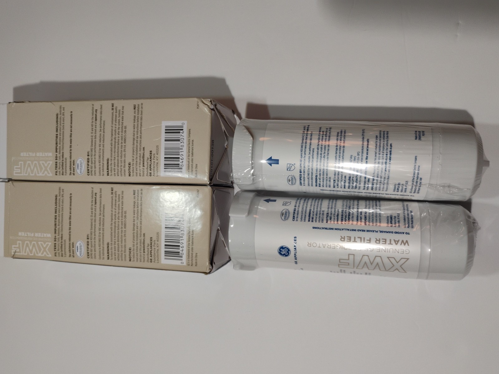 2 Pack GE XWF Refrigerator Water Filter Replacement | New | Non-Chip