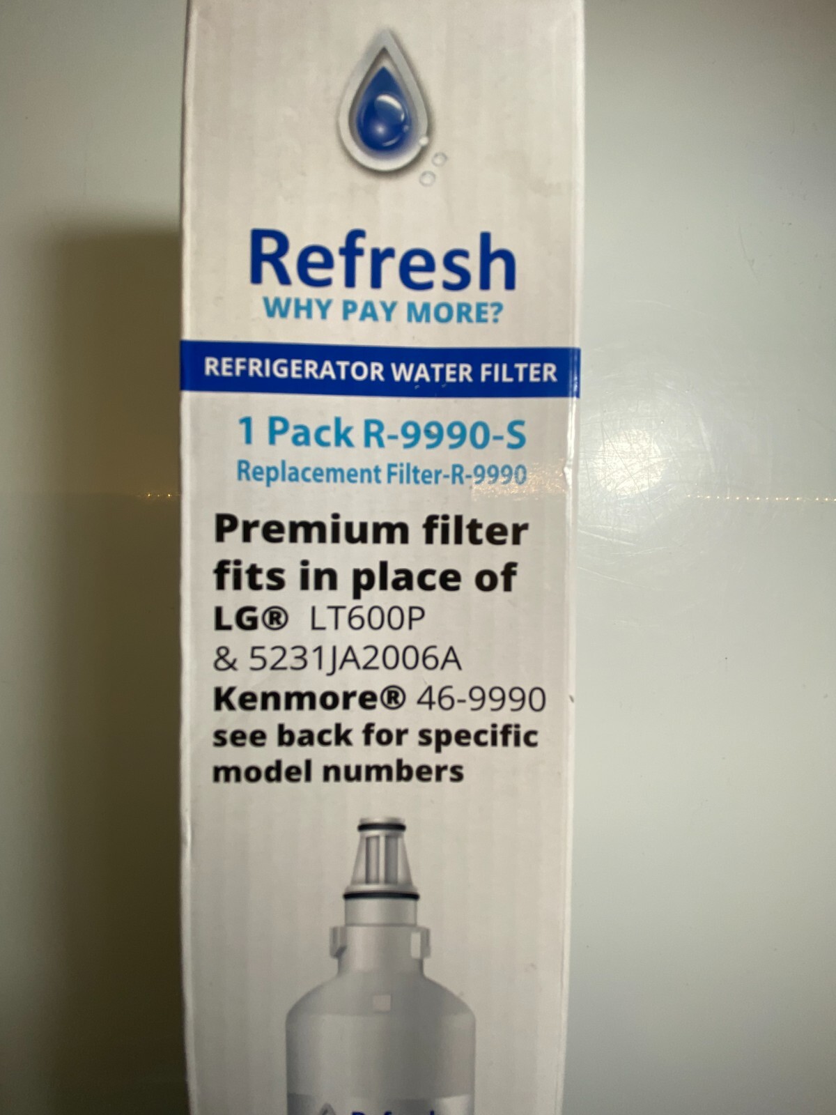 Refresh R-9990-S Refrigerator Water Filter Kenmore 46-9990 LG LT600P SEALED NIB