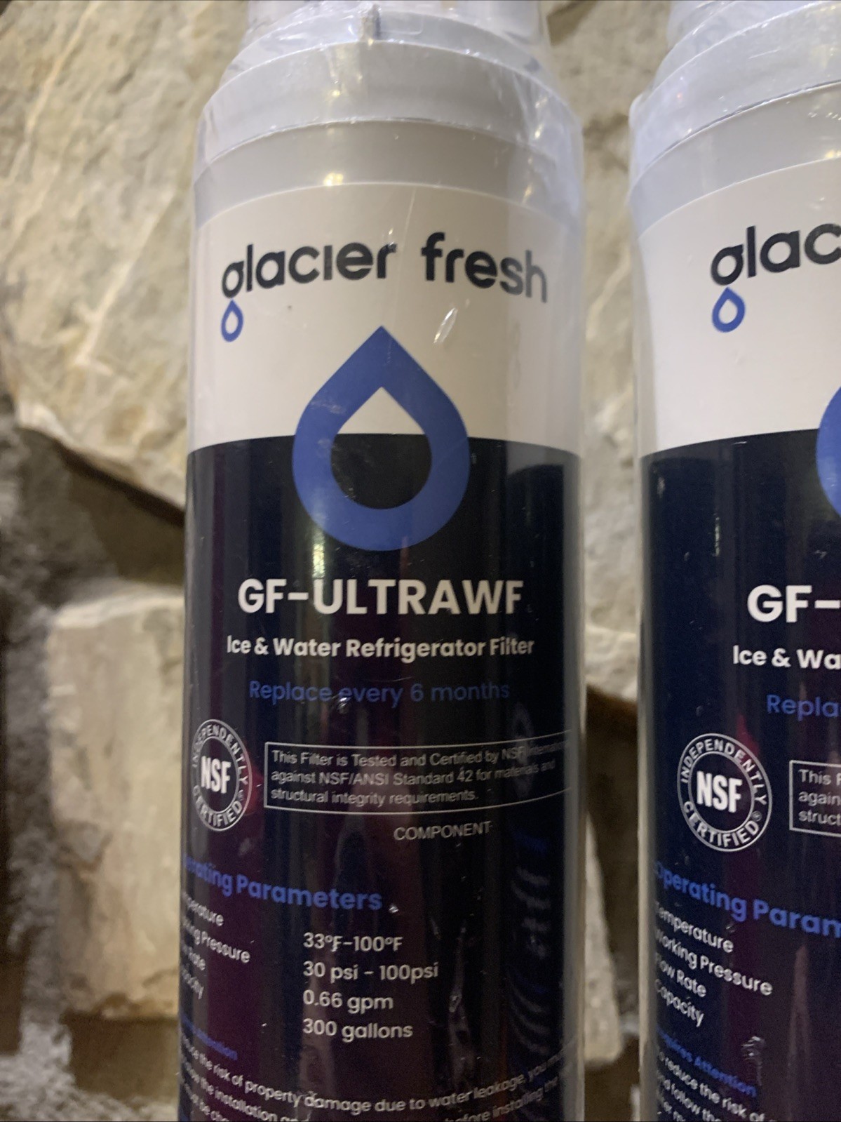 (2) GLACIER FRESH Replacement for Frigidaire ULTRAWF,Pure Source Ultra, Kenmore.