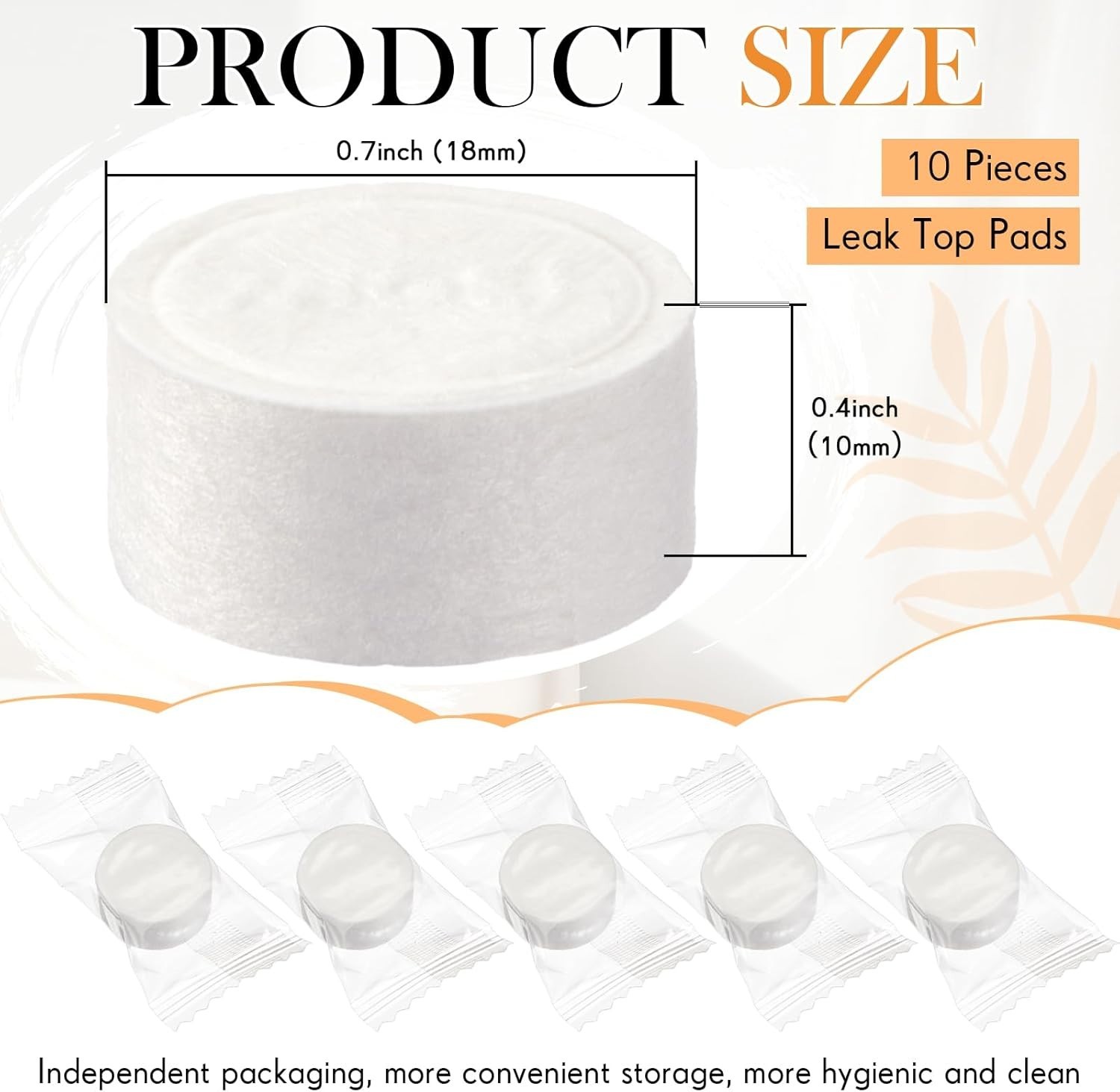 18mm Cotton Leak Detector Replacement Pads – 10 Pcs for Water Filtration Safety