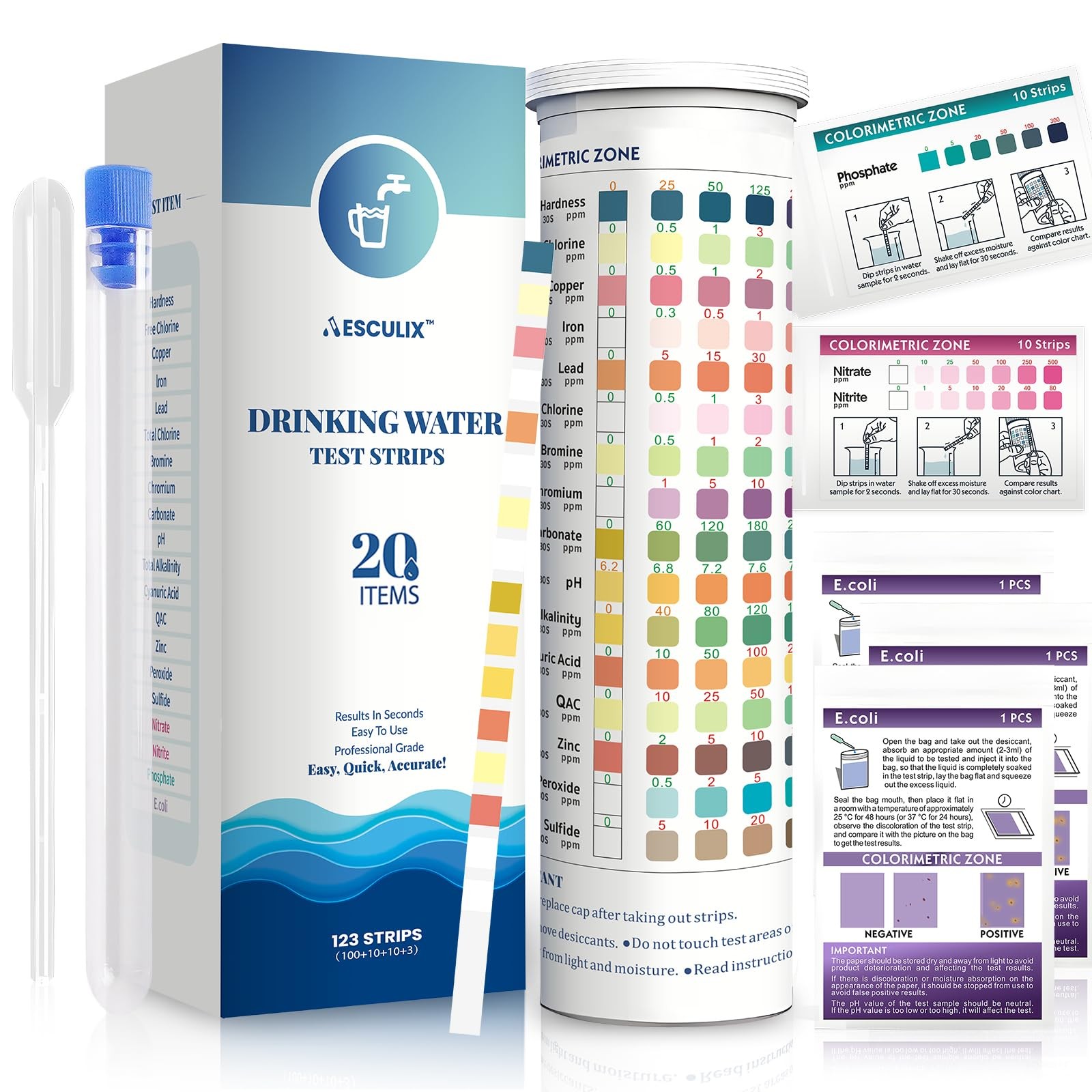 20 in 1 Water Tester for Drinking Water, Well Testing Kit, Suitable…