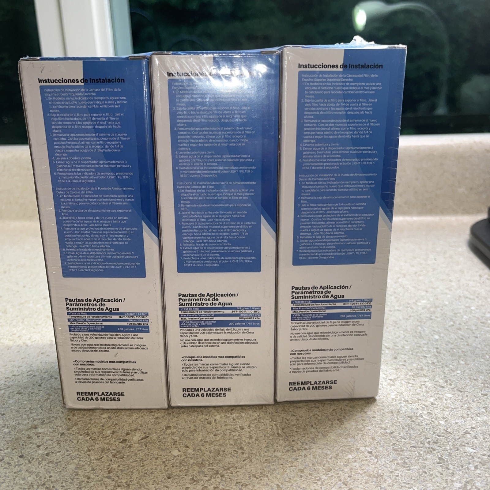 H598~ ICEPURE RWF4700AC Replacement Water Filters w/ Air Filter 3 Pack New