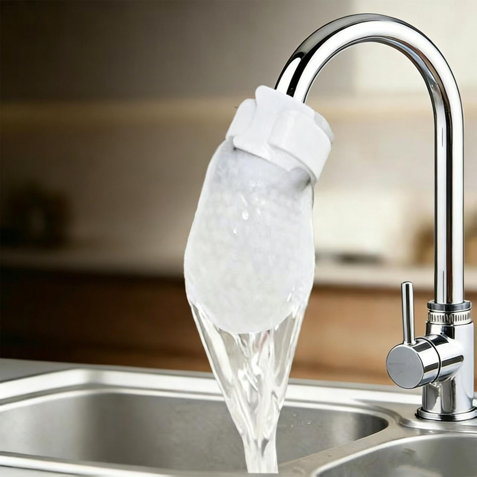 Faucet Filter Cotton Bag 30 Pieces Splash-Proof Kitchen Sink Faucet Filter Bag