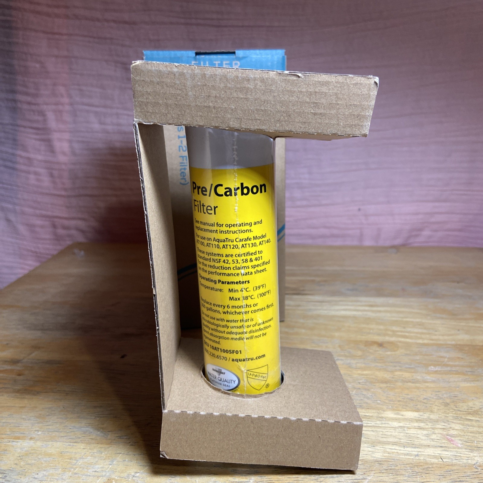 Open Box – AquaTru Carafe Pre/Carbon Stages 1-2 Sealed Filter, SKU 10AT100SF01
