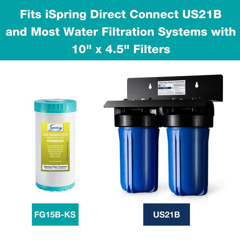 10 In. X 4.5 In. Premium GAC and KDF Carbon Filter Replacement Water Filter Cart