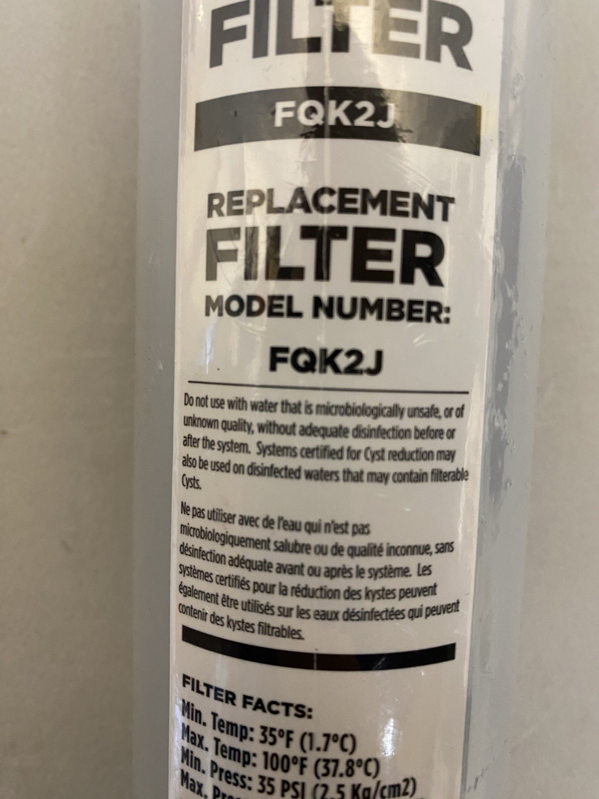 New GE Appliances Water Filter FQK2J
