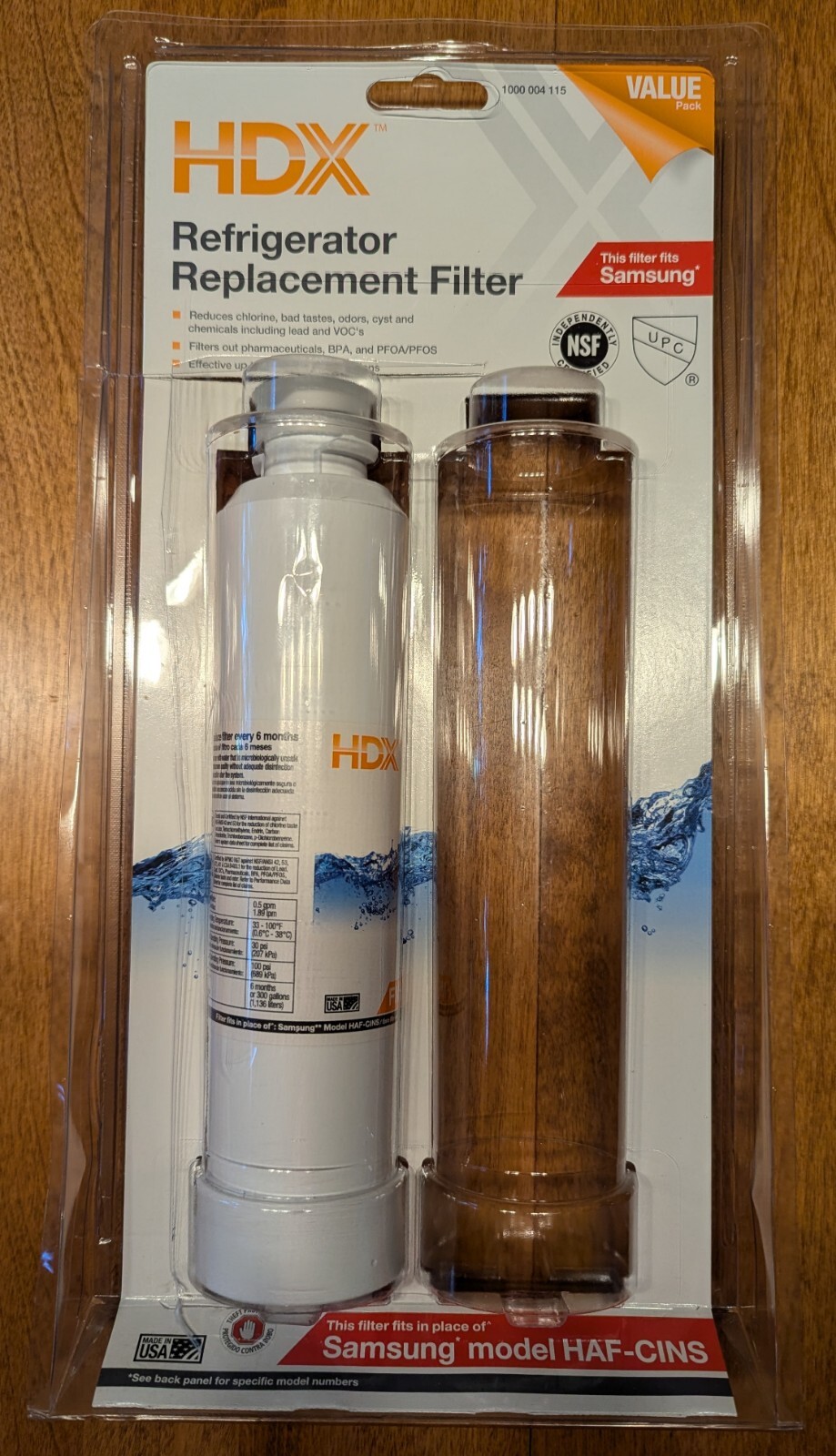 HDX FMS-2 Replacement Water Filter / Purifier for Samsung Refrigerators (single)