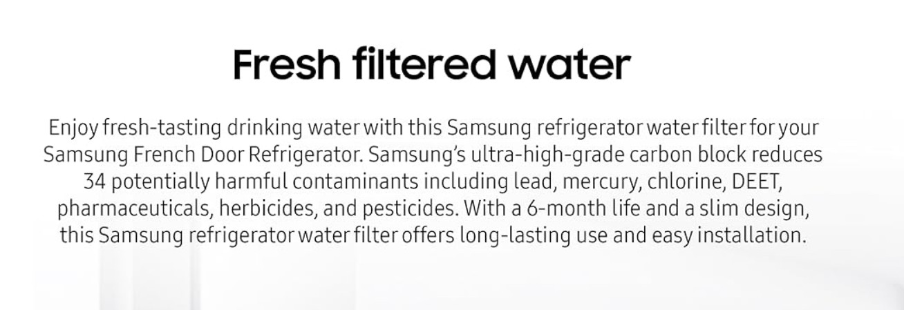 Samsung HAF-QIN-2P/EXP Genuine Refrigerator Water Filter 2 Pack OEM Easy Install