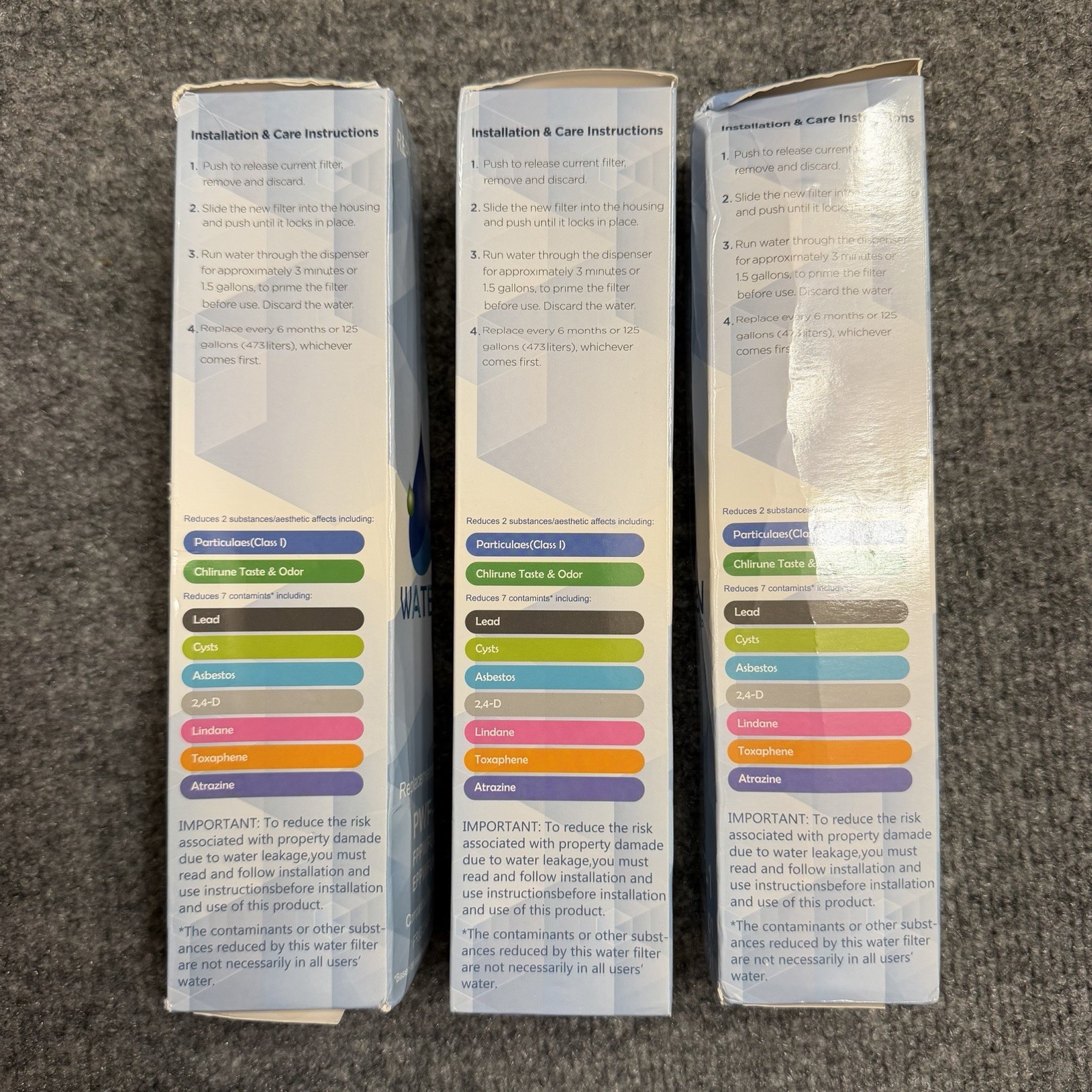 (3) WATEN H20 WATER REPLACEMENT FILTER #4396841*,#43968710,Filter 3,EDR3RXD1*FS!