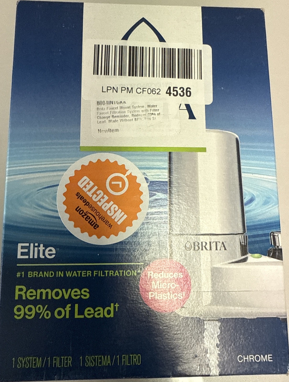 Brita Elite Faucet Water Filter In WHITE