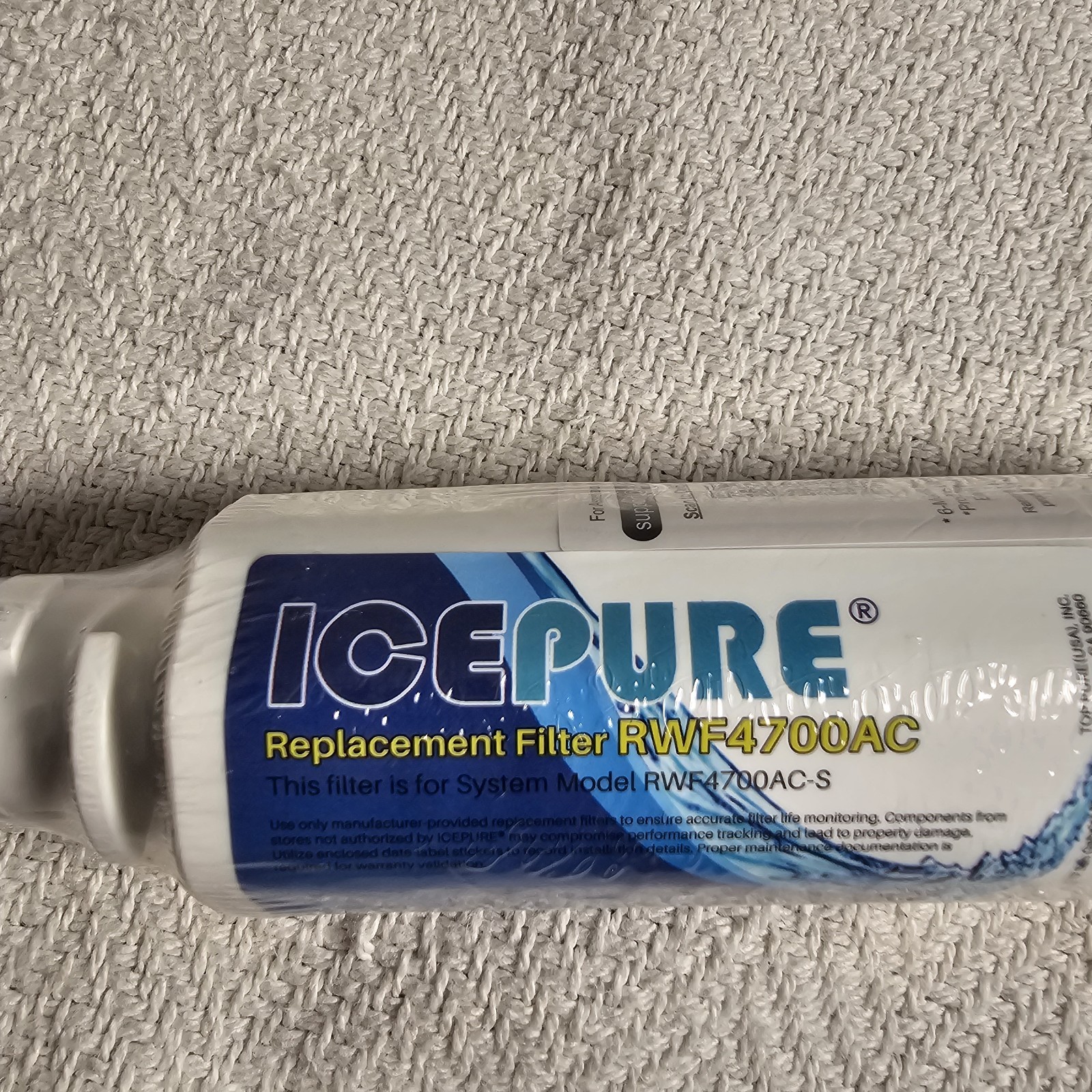 New Icepure Replacement Refrigerator Water Filter Model RWF4700AC-s