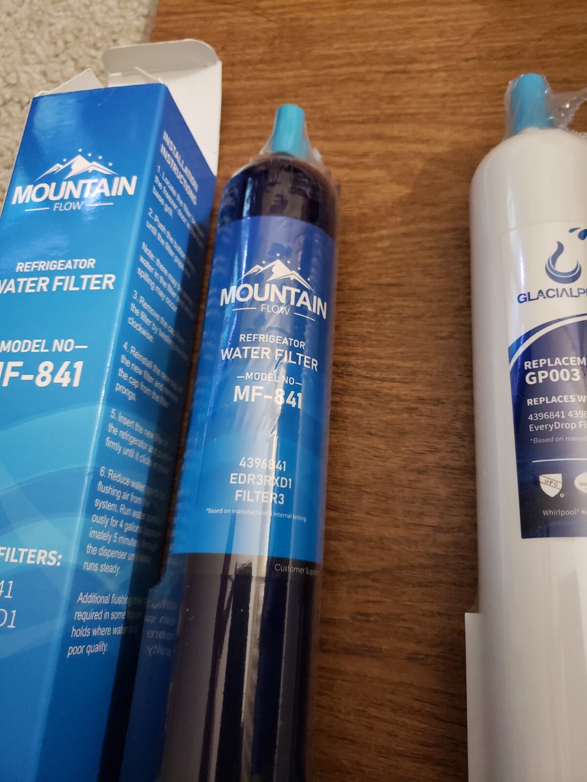 GlacialPure + Mountain Flow Replacement Filters 2pk For 4396841, GP003 + MF-841