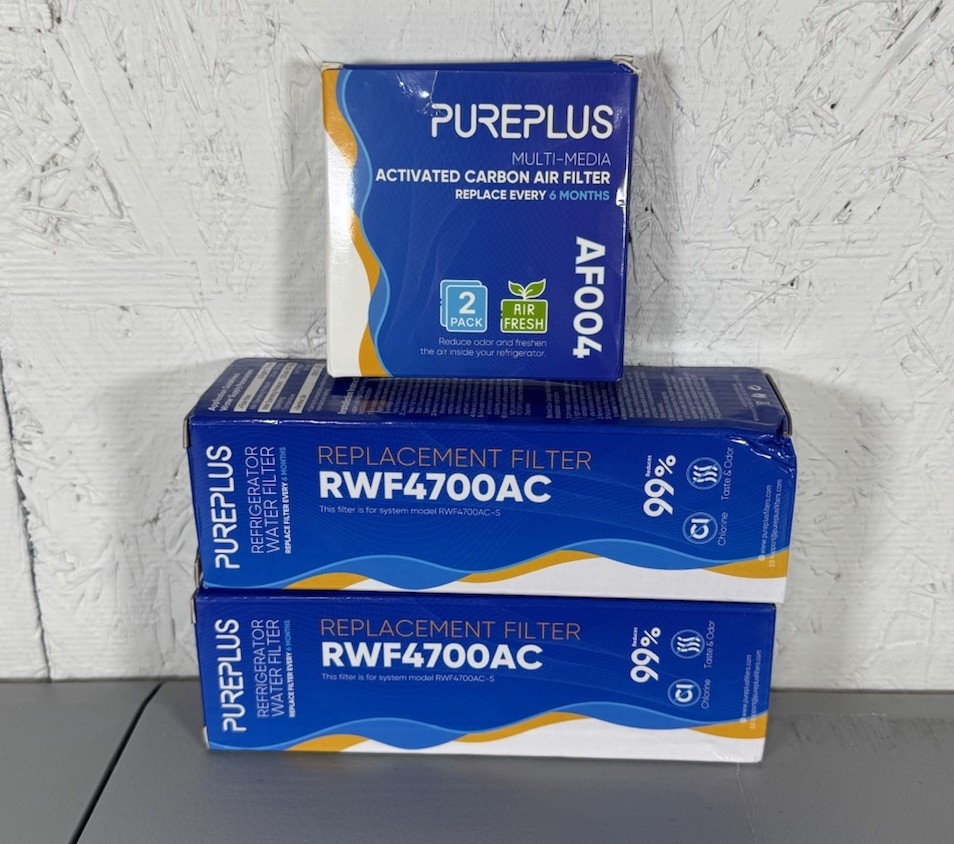 2pk Pureplus RWF4700AC Refrigerator Water Filters & 2pk AF004 Air Filters – LOT