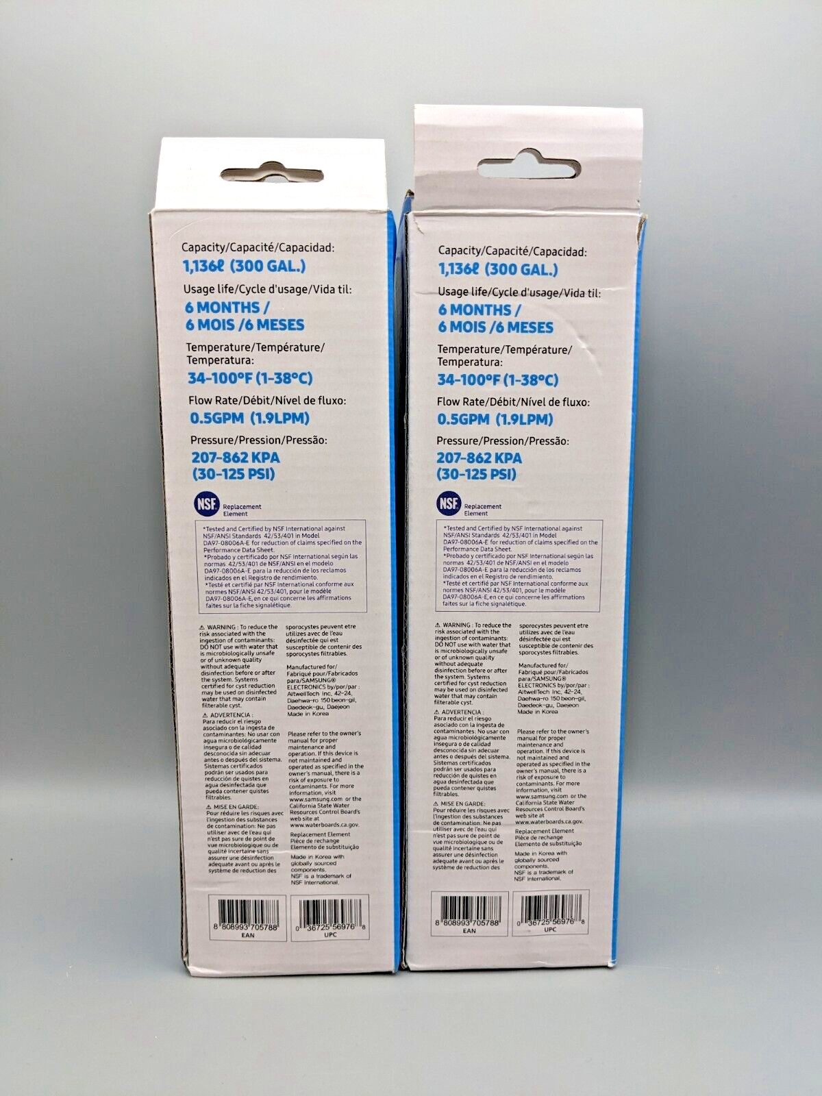 Samsung Refrigerator Water Filter Replacement HAF-CIN/EXP 2 Pack DA29-00020B