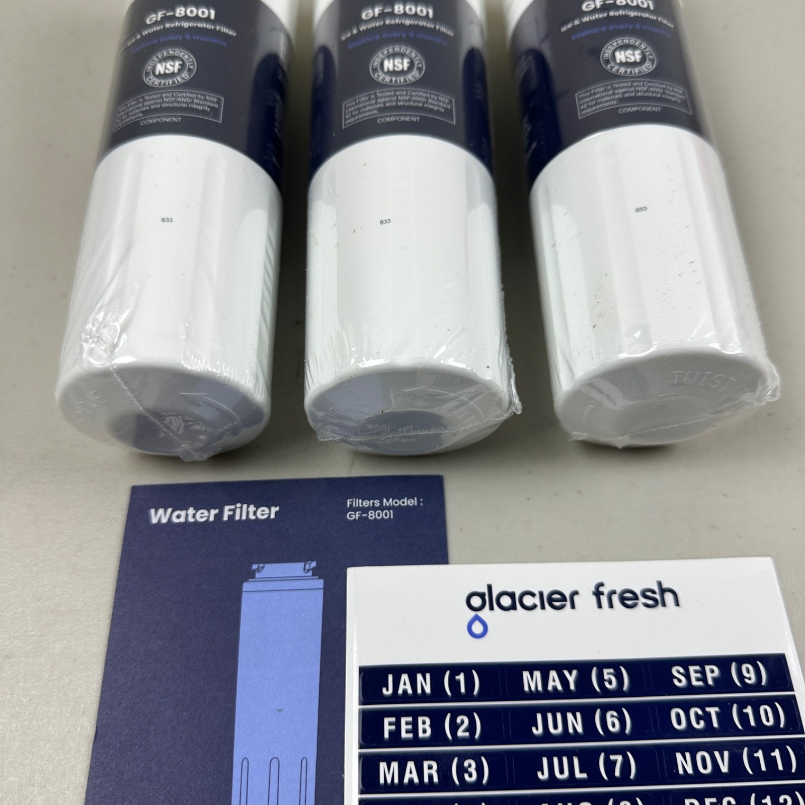 3 PACK Glacier Fresh UKF8001 GF-8001 Maytag Whirlpool Water Filter EDR4RXD1