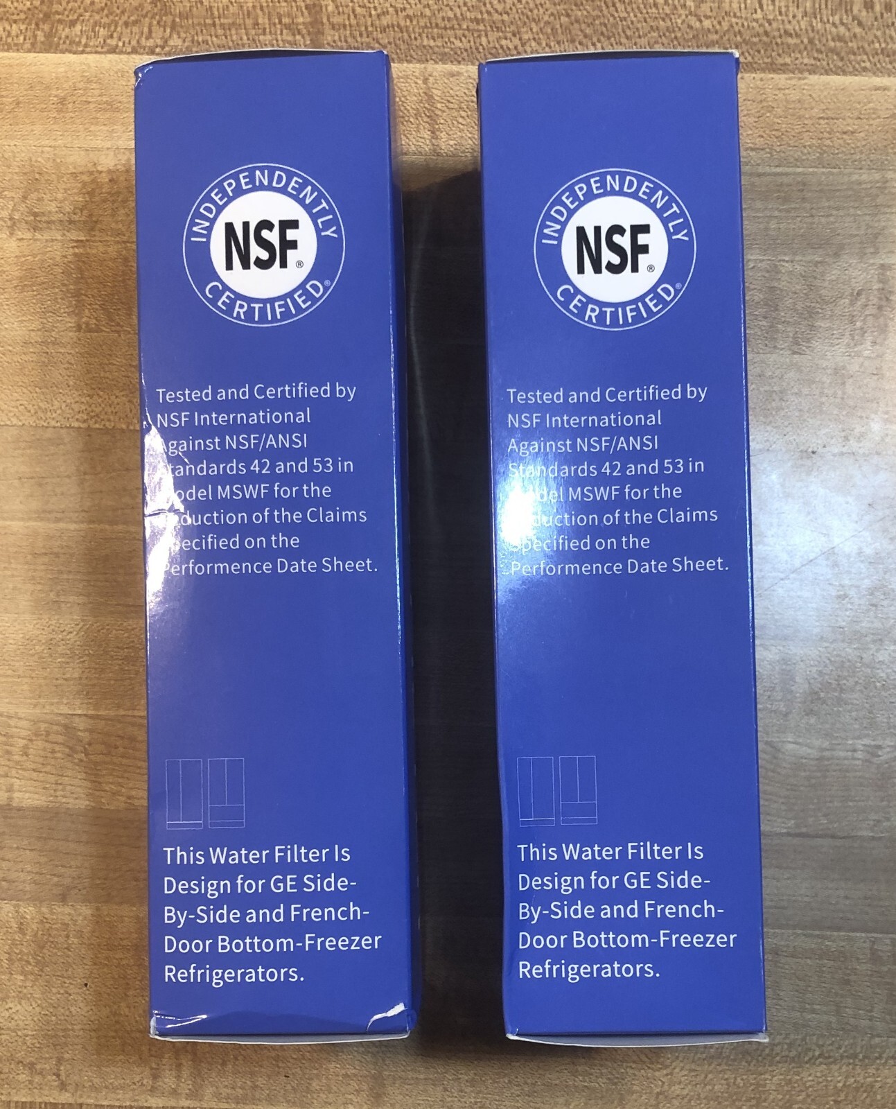 2 Pack PONNIC MSWF Refrigerator Water Filter for GE MSWF Replacement Cartridge