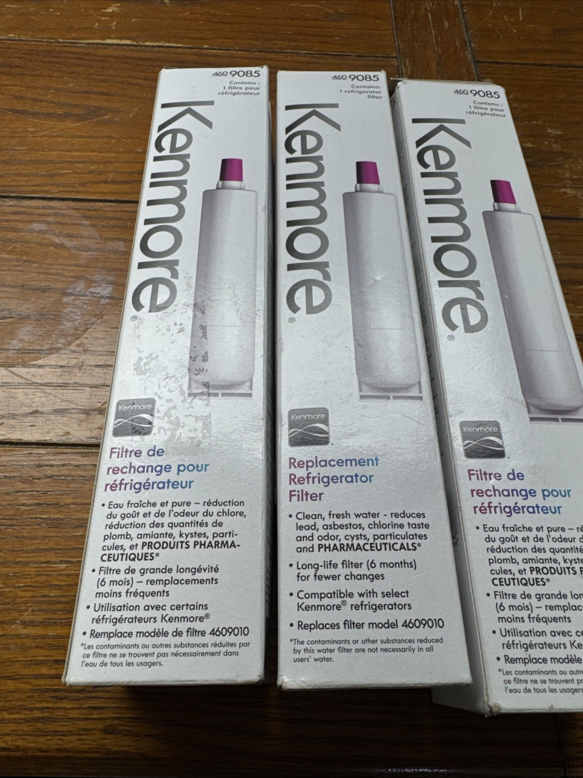 New Lot of 3 Kenmore 9085 Replacement Refrigerator Water Filter 4609085