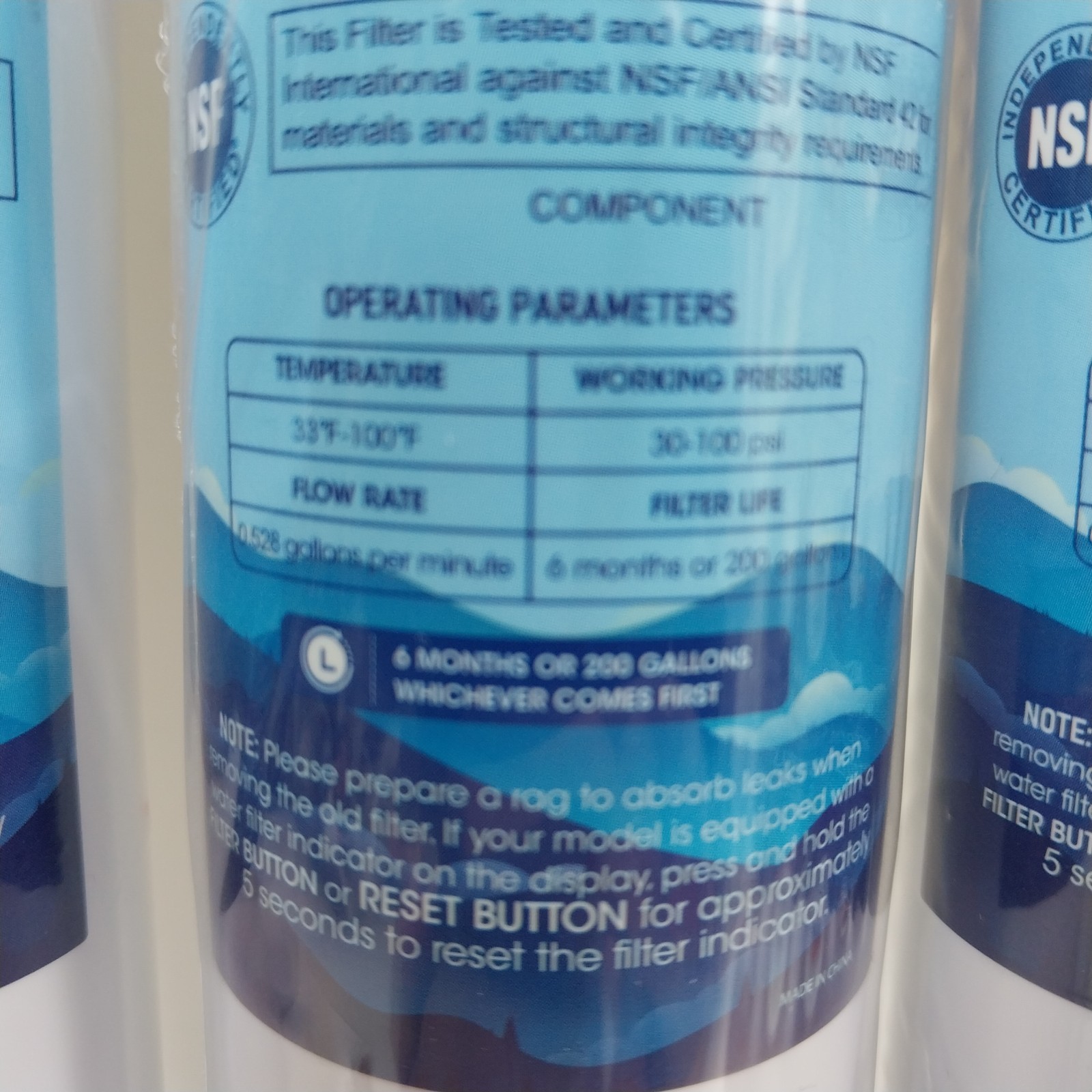 3x Marriotto MR022 Replacement Water Filters New Sealed