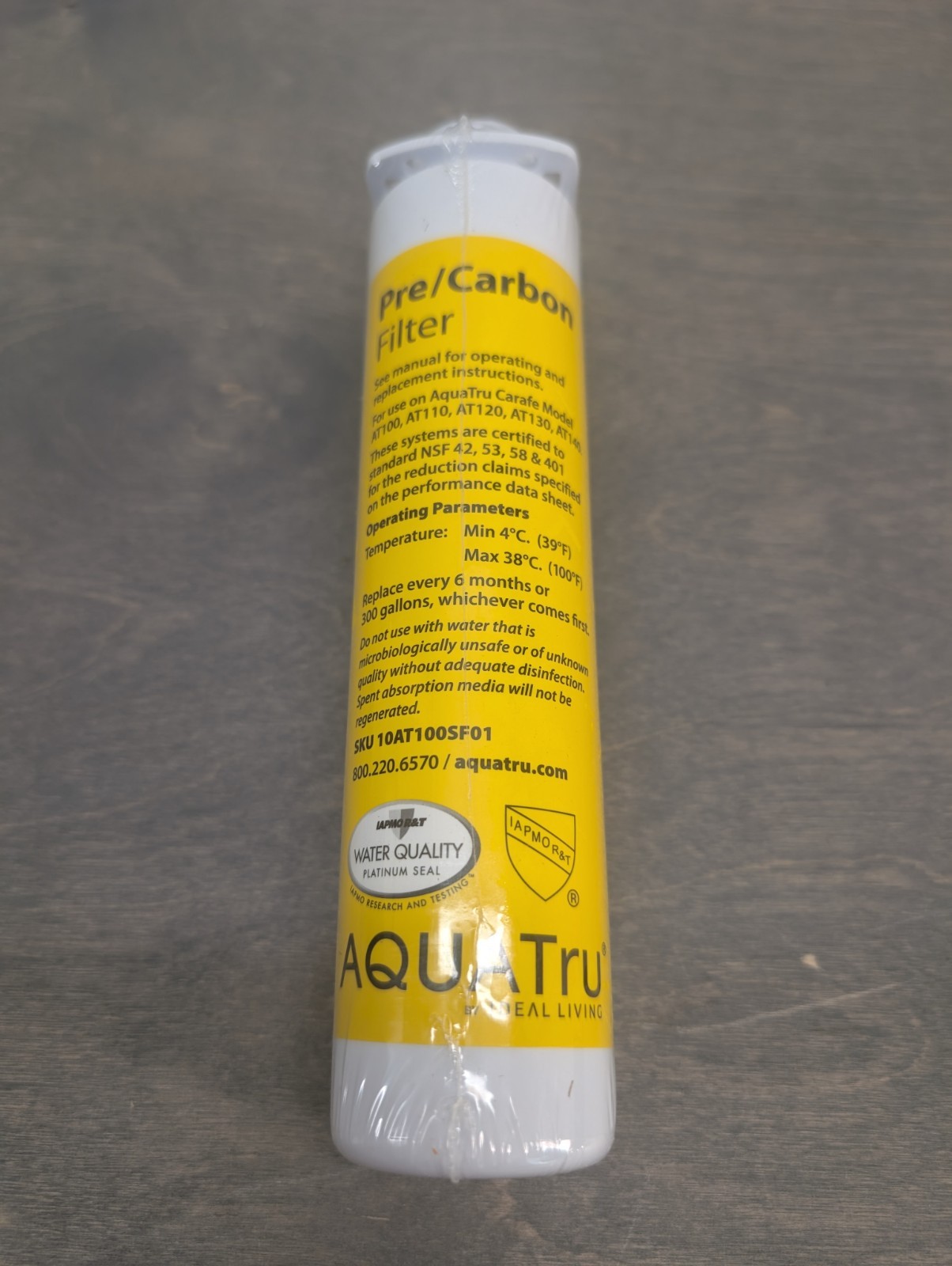 AquaTru Carafe AT100 2 Stage Pre/Carbon Filter – Genuine Filter Sealed In Box