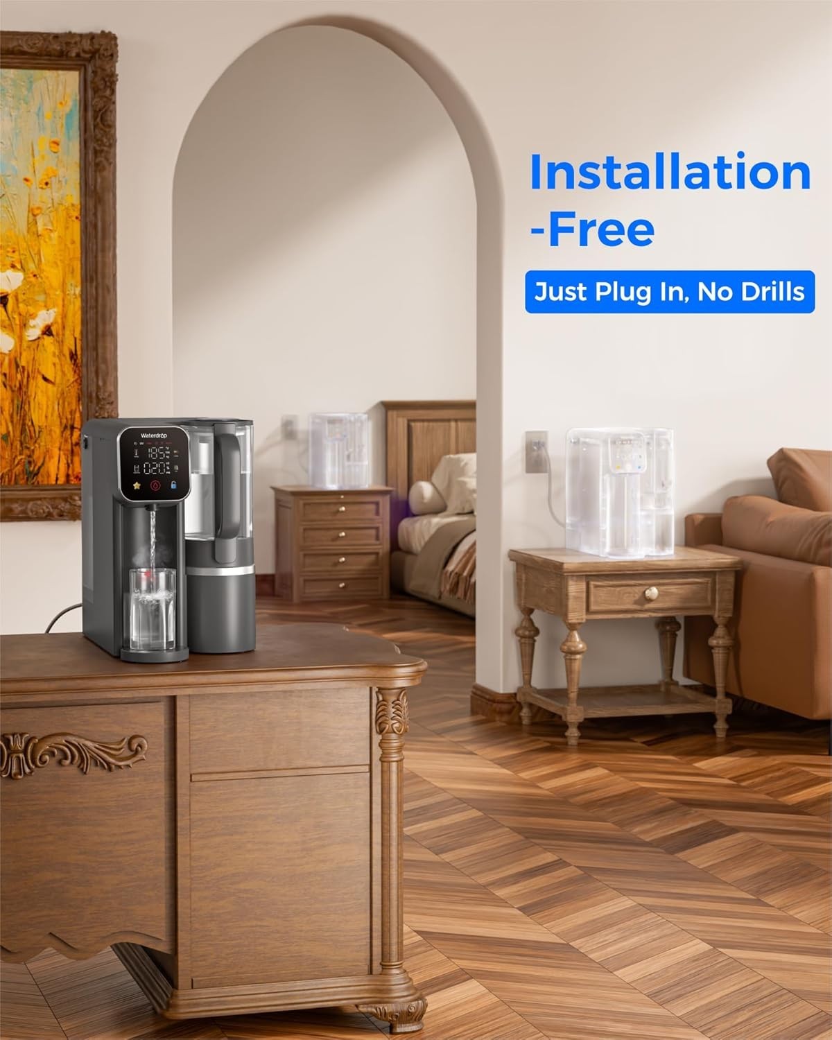 [ Hot and Cold ] Waterdrop WD-A1 Countertop Reverse Osmosis System, 7 Stages