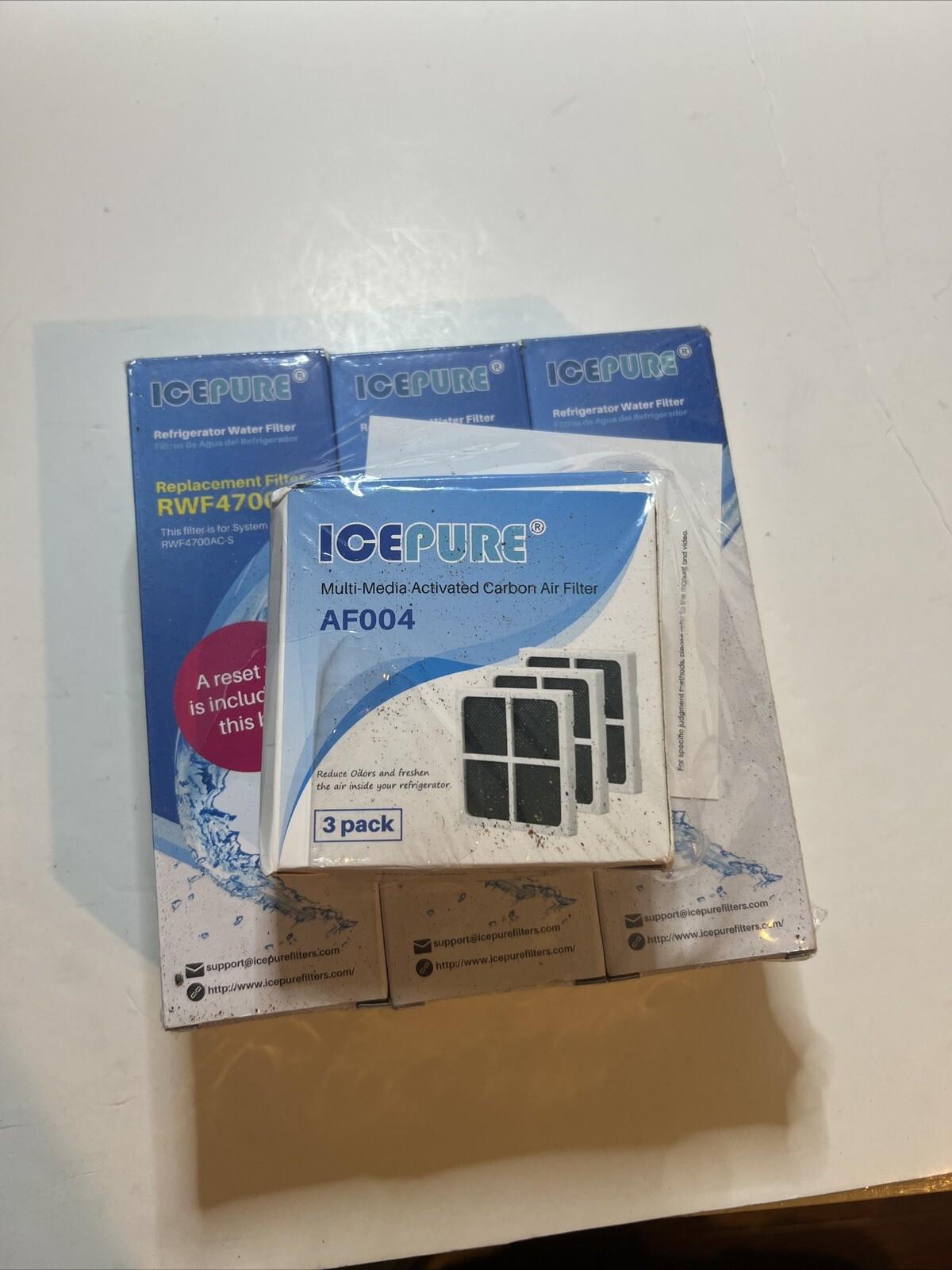 Ice Pure Refrigerator Filter, RWF4700AC, 3 Pack, for LG LT1000P and other models