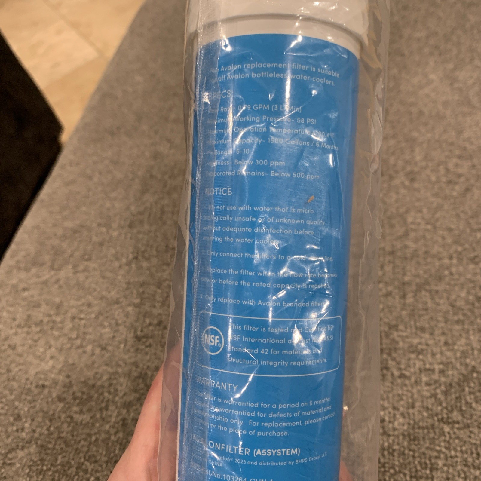 Avalon Stage 1 Multi-Layer Sediment Water Filter Cartridge A5FILTER NSF 42 53