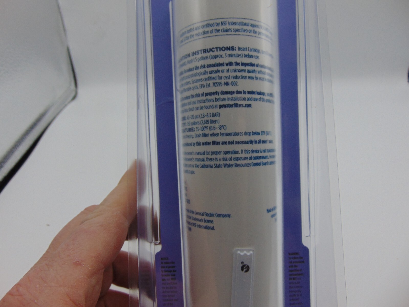 Genuine GE Refrigerator Filter GSWF Replacement Cartridge 2 PACK Lot New Sealed