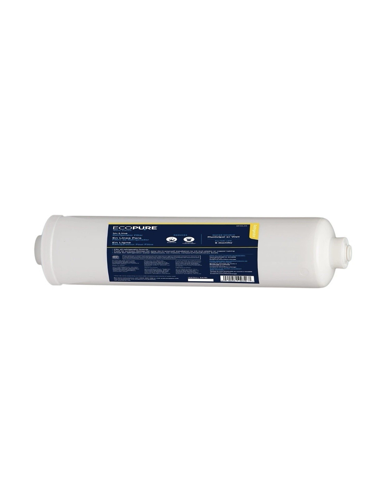 EPINL20 In-Line Refrigerator Water and Icemaker Filter – Universal, Fits All …