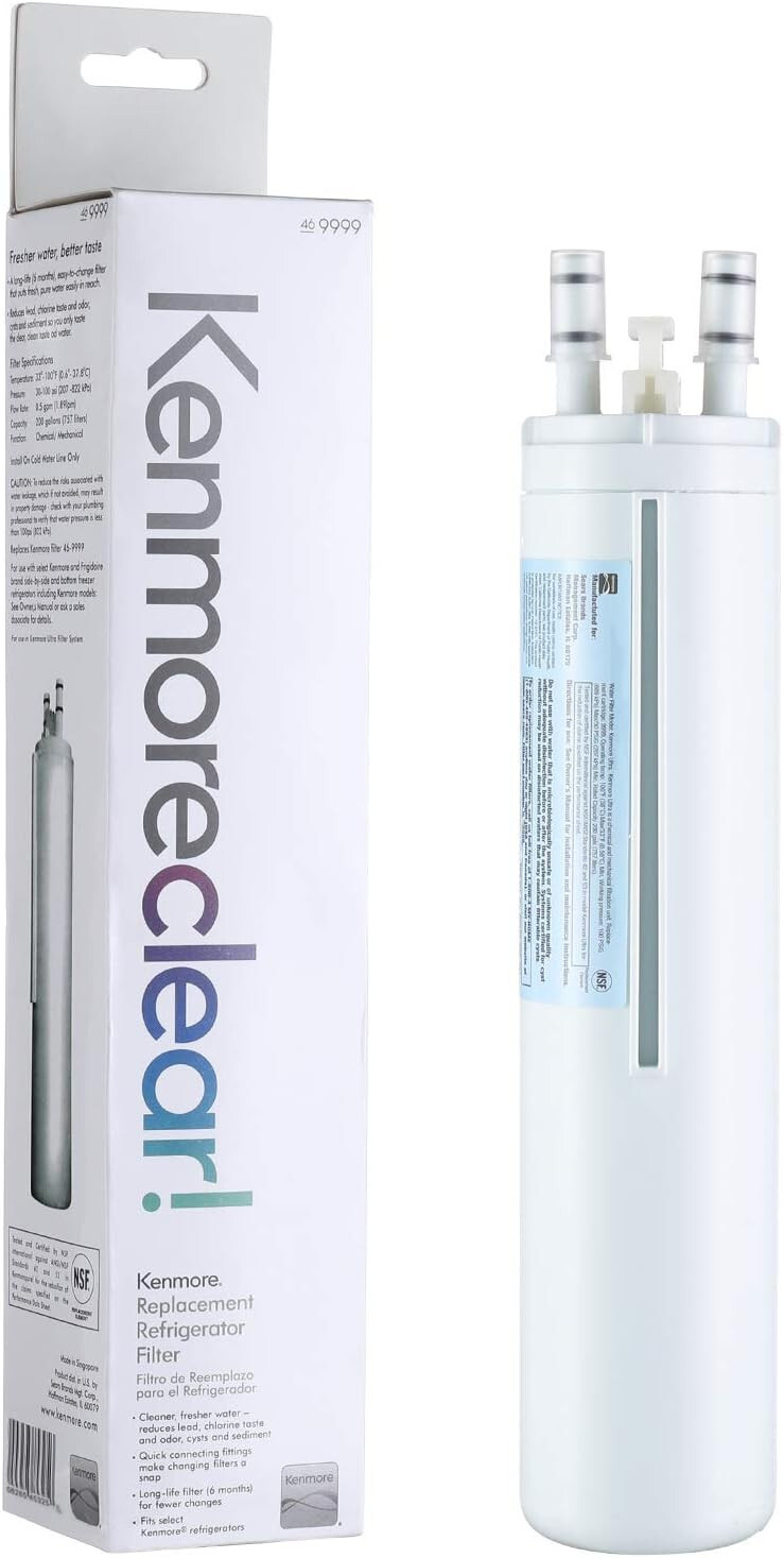 1 Pack KenmoreCLEAR!46-9999 9999 Replacement Refrigerator Water Filter White New