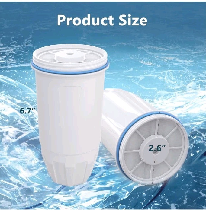 Water Filter Replacement Fit for Zero Pitcher and Dispenser ZR-001 ZR-017 4 Pack