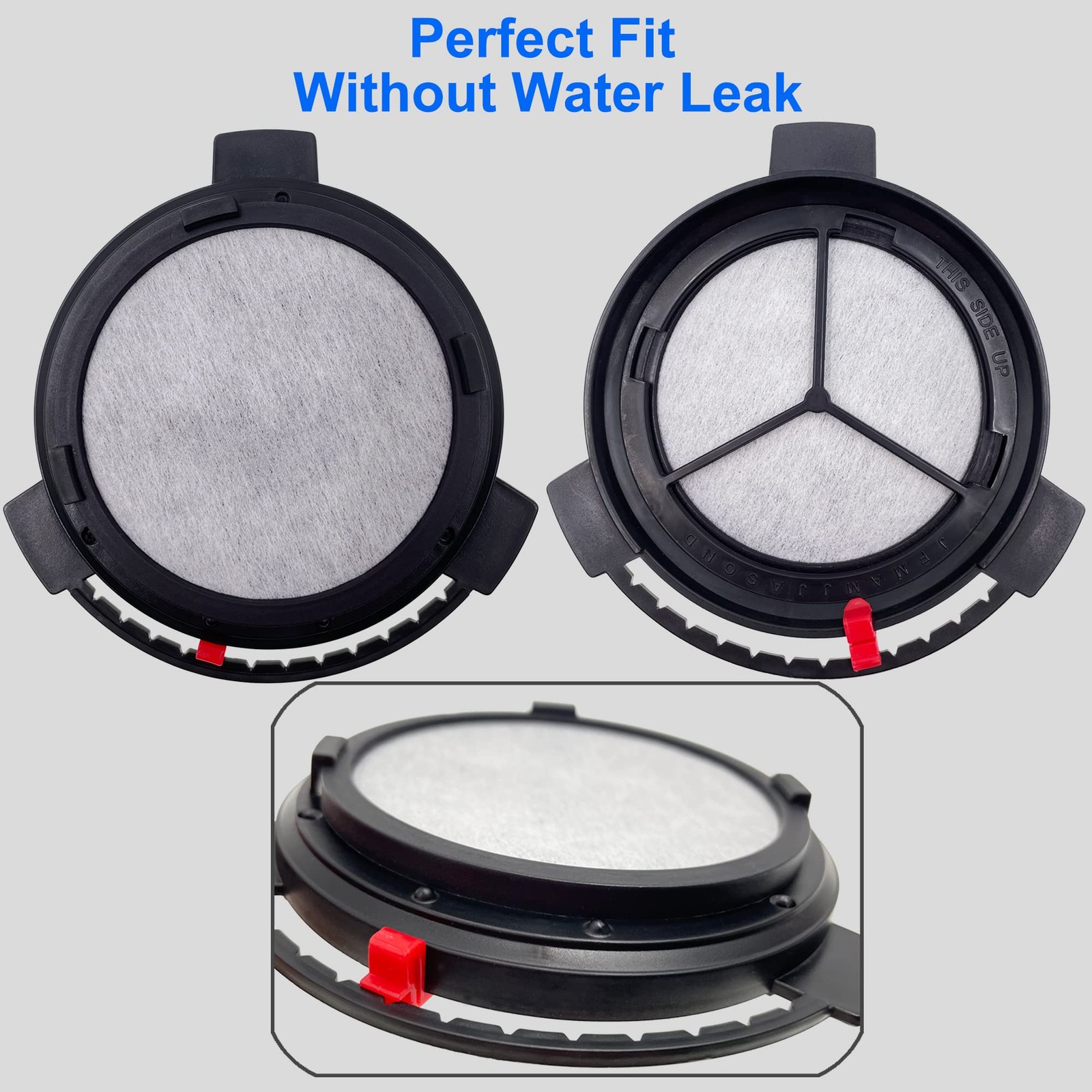Xcivi Replacement Water Filtration Set – Filter Disk with 13 Piece Set, Black