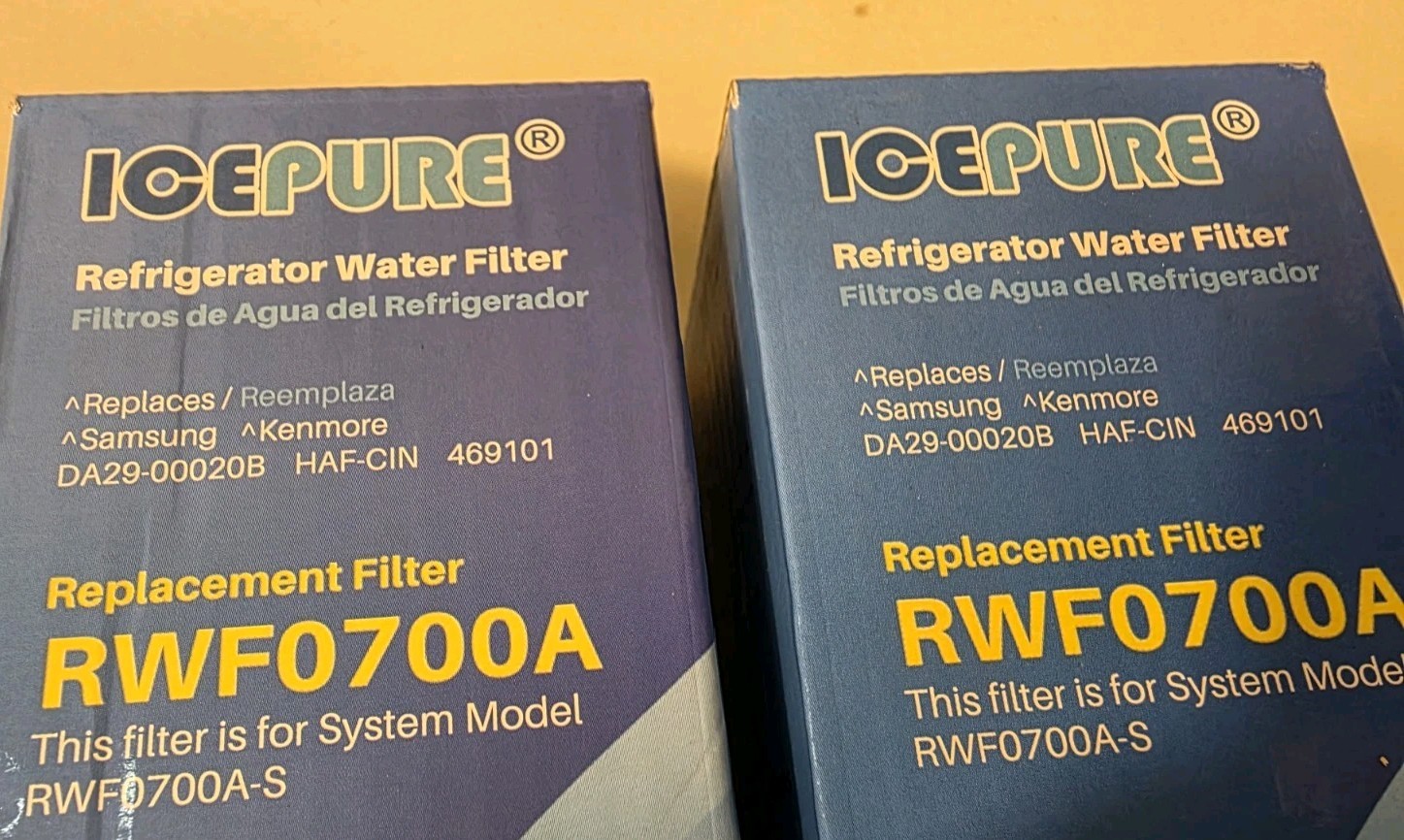 IcePure RWF4700AC Refrigerator Water Filter Replacement New In Box (Lot Of 2)