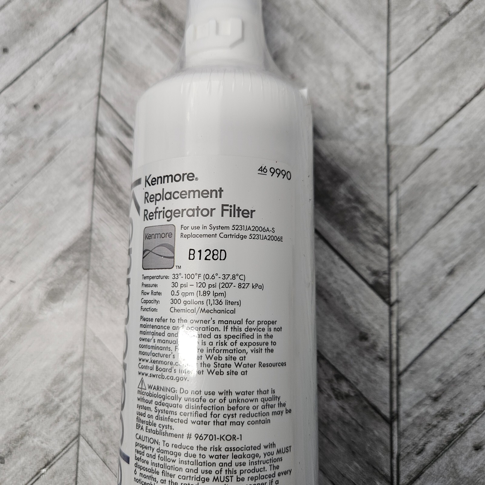 Kenmore OEM Clear 46-9990 Premium Refrigerator Filter Sealed 469990 9990