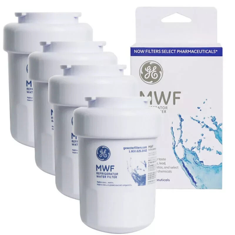 4 PACK NEW GE MWF Genuine 46-9991 MWFP Smartwater Fridge Water Filter,Brand,US