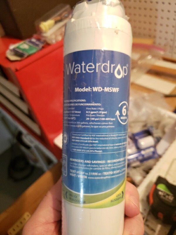 Waterdrop WD-F22 Replacement For GE MSWF Refrigerator Water Filter -New!