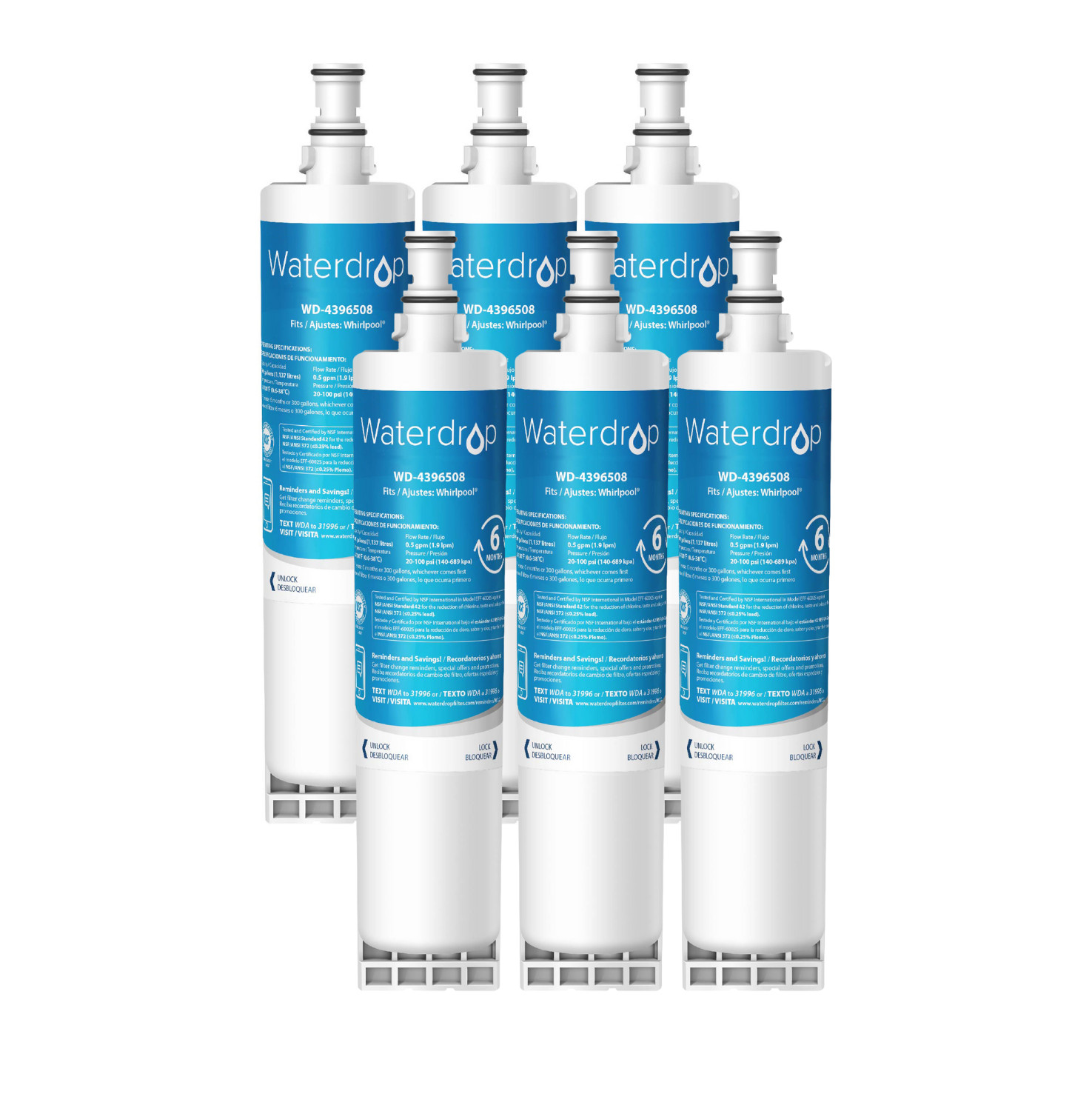 Waterdrop 4396508 Water Filter, Replacement for Kenmore 46-9010 4396510 nlc240v