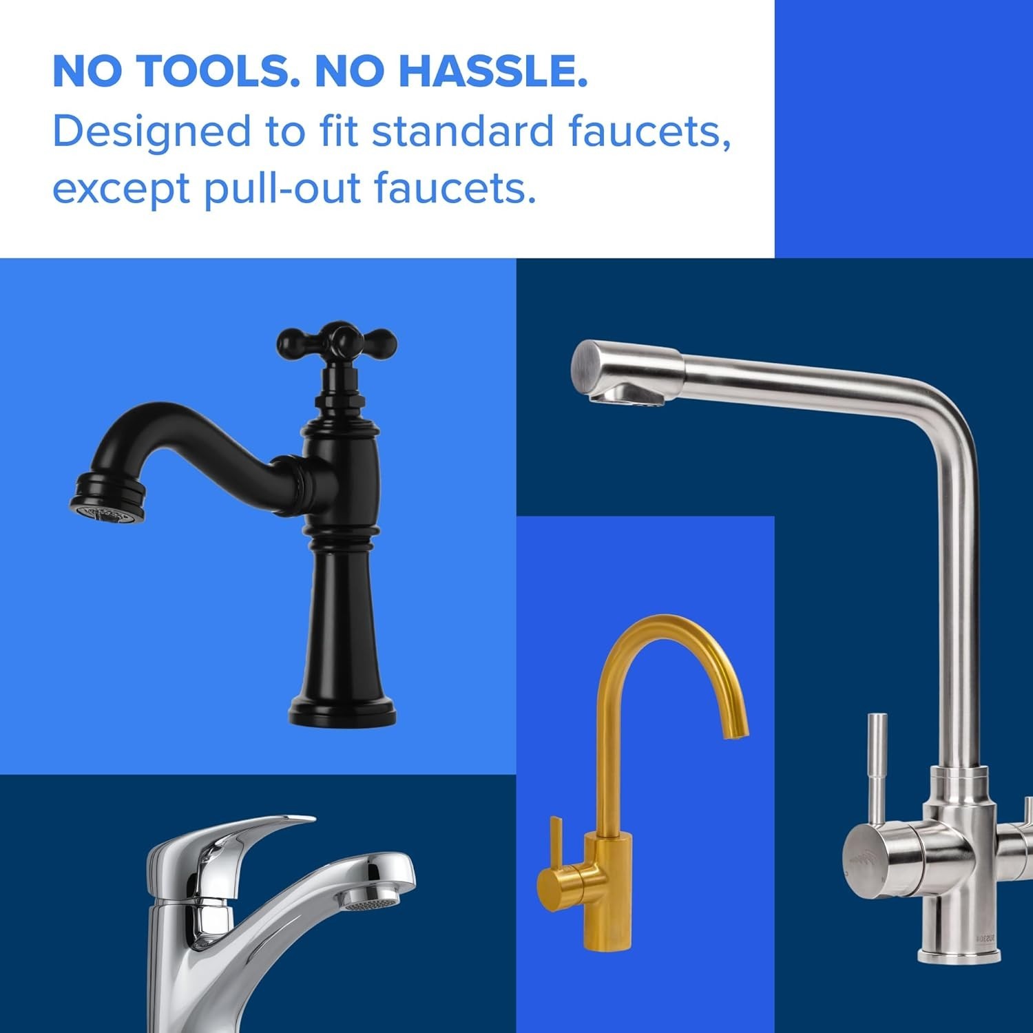 Brita Faucet Mount Water Filter System Chrome, No-Wait Filtration, Easy Install