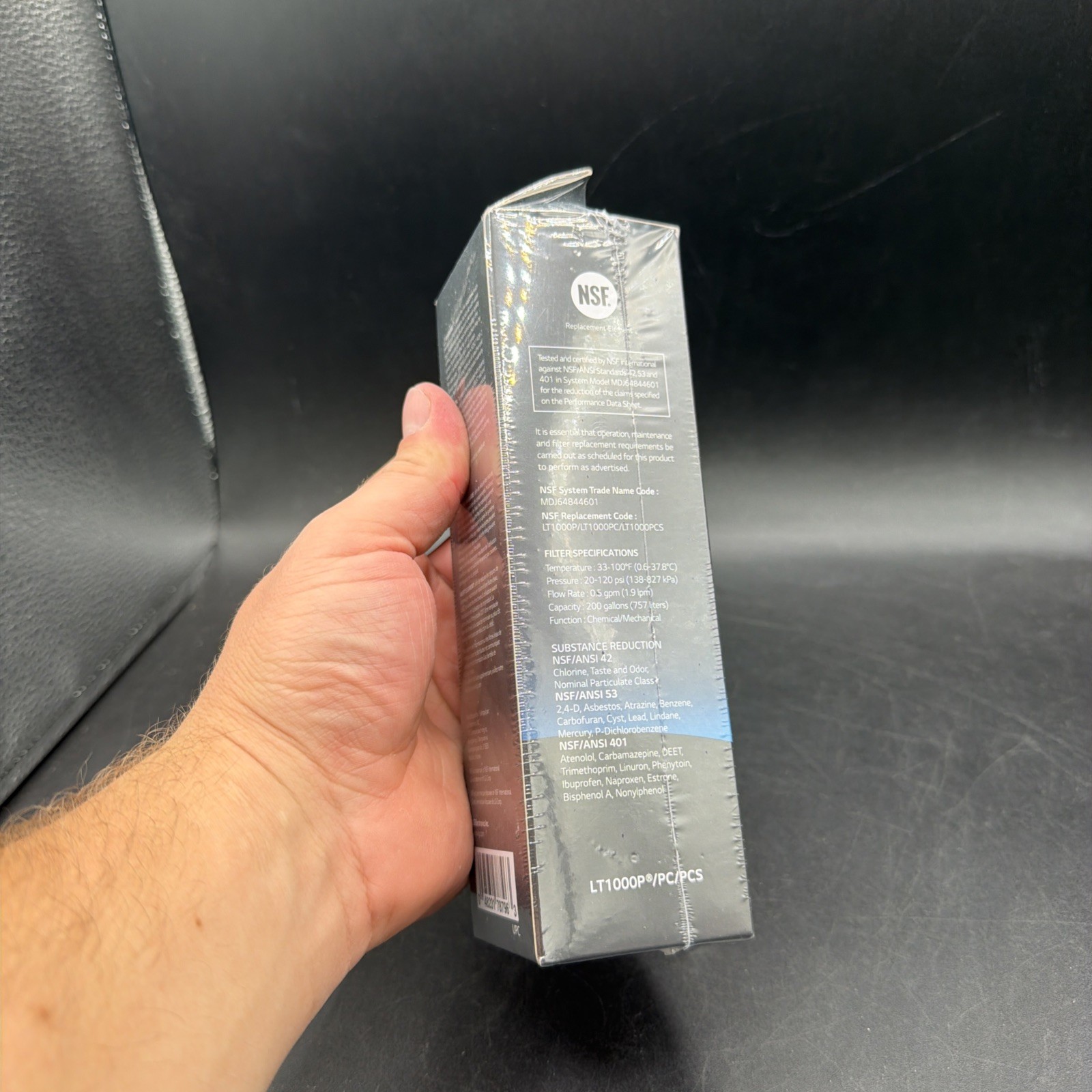 Genuine LG Water Filter Replacement Cartridge LT1000P/PC/PCS – New and Sealed!