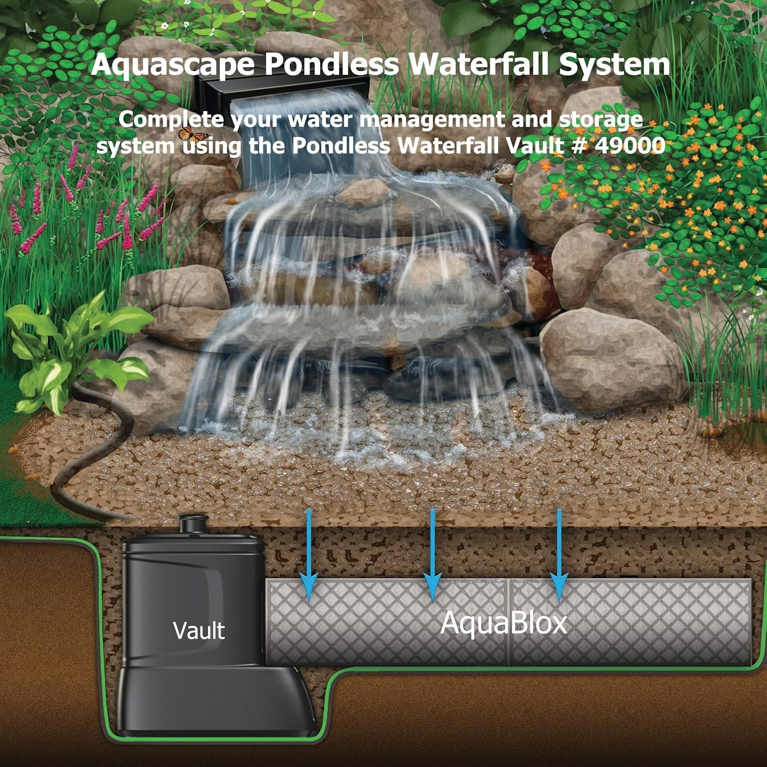 Aquablox Small Modular Water Storage System – 17 Gallon Capacity in Black