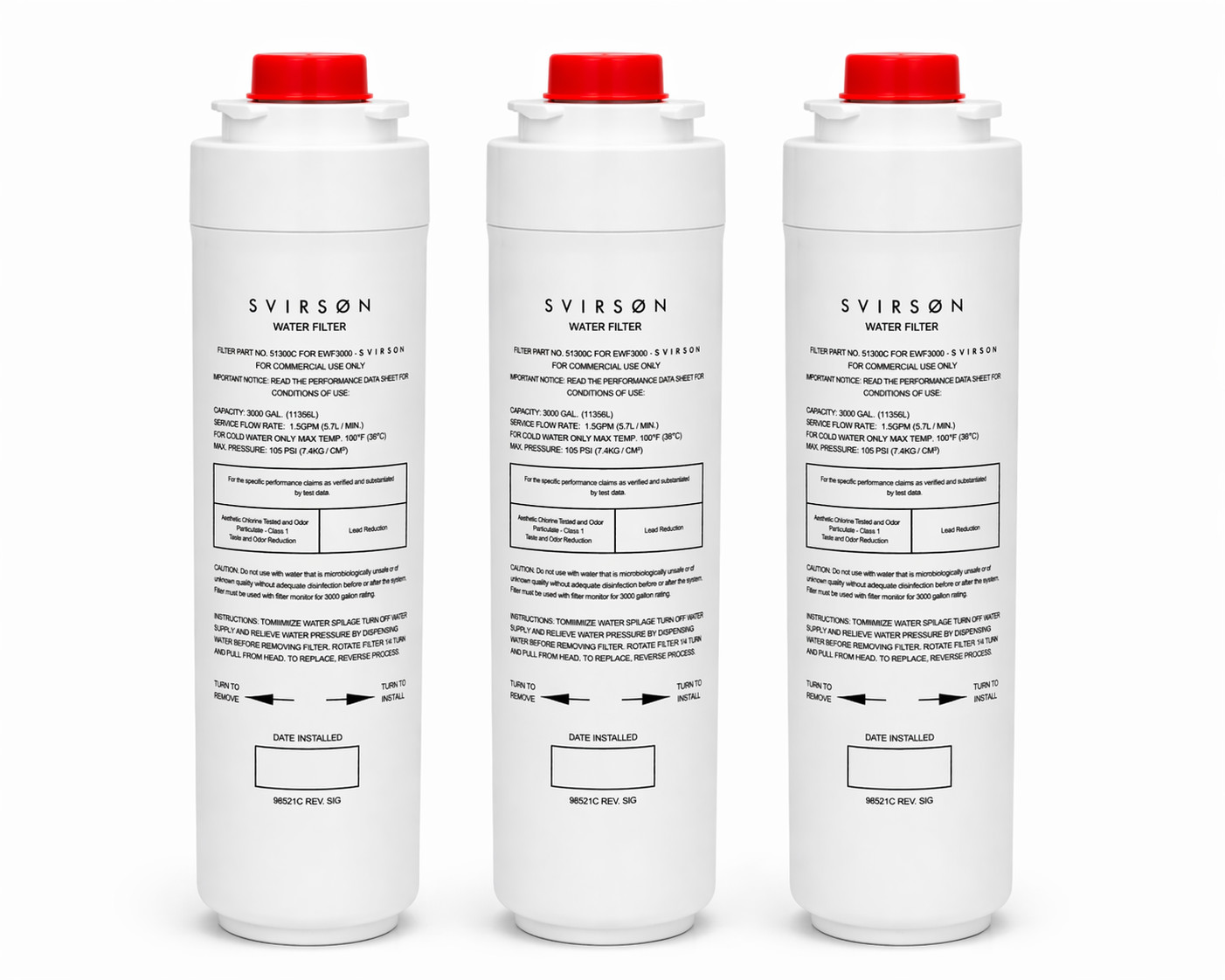 SVIRSON 51300C Water Filter Replacement for Elkay EWF3000 | 3 Pack | Best Value