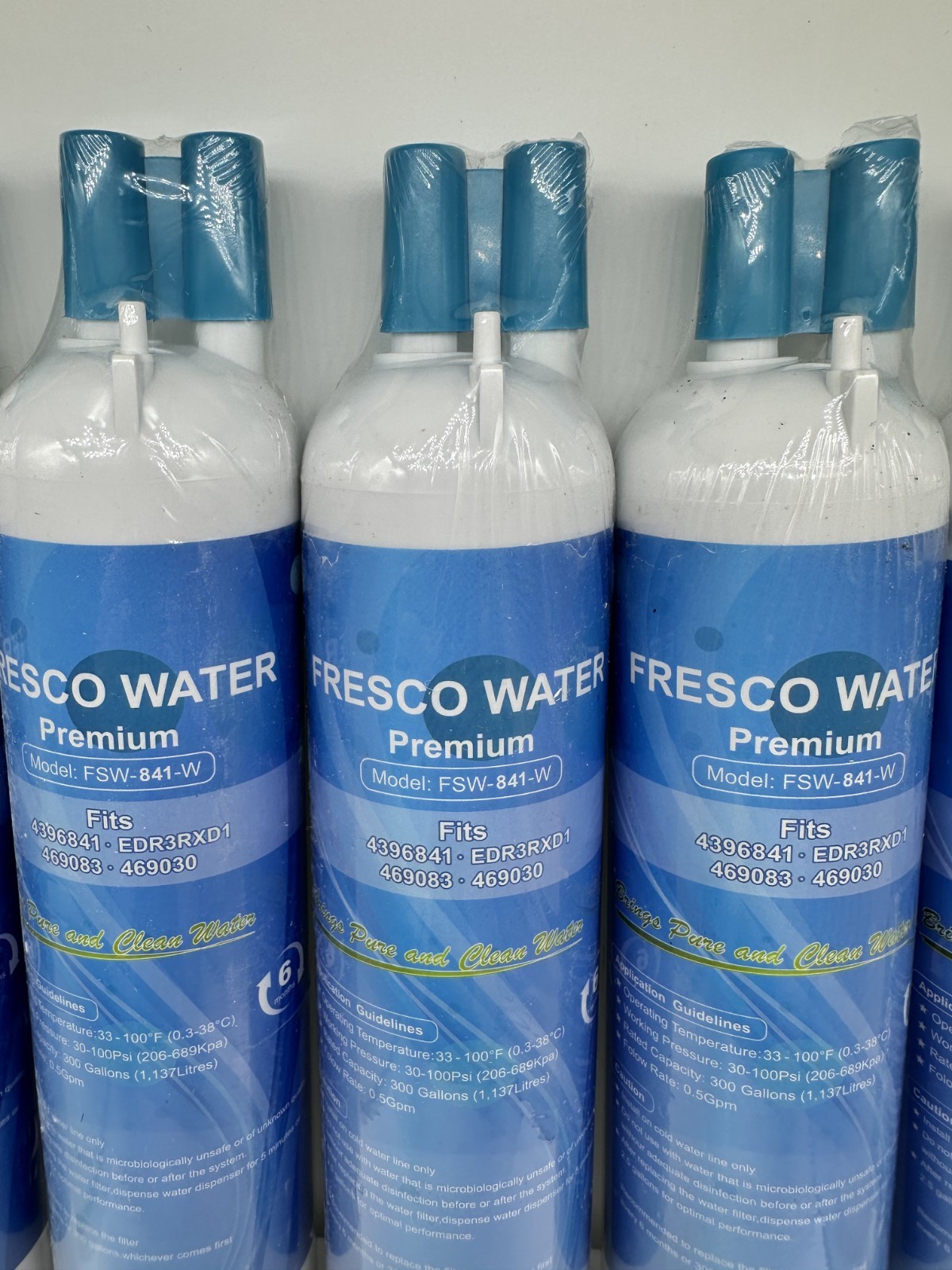 4 Pack Refrigerator Water Replacement Filter EDR3RXD1 9083 4396841 4396710