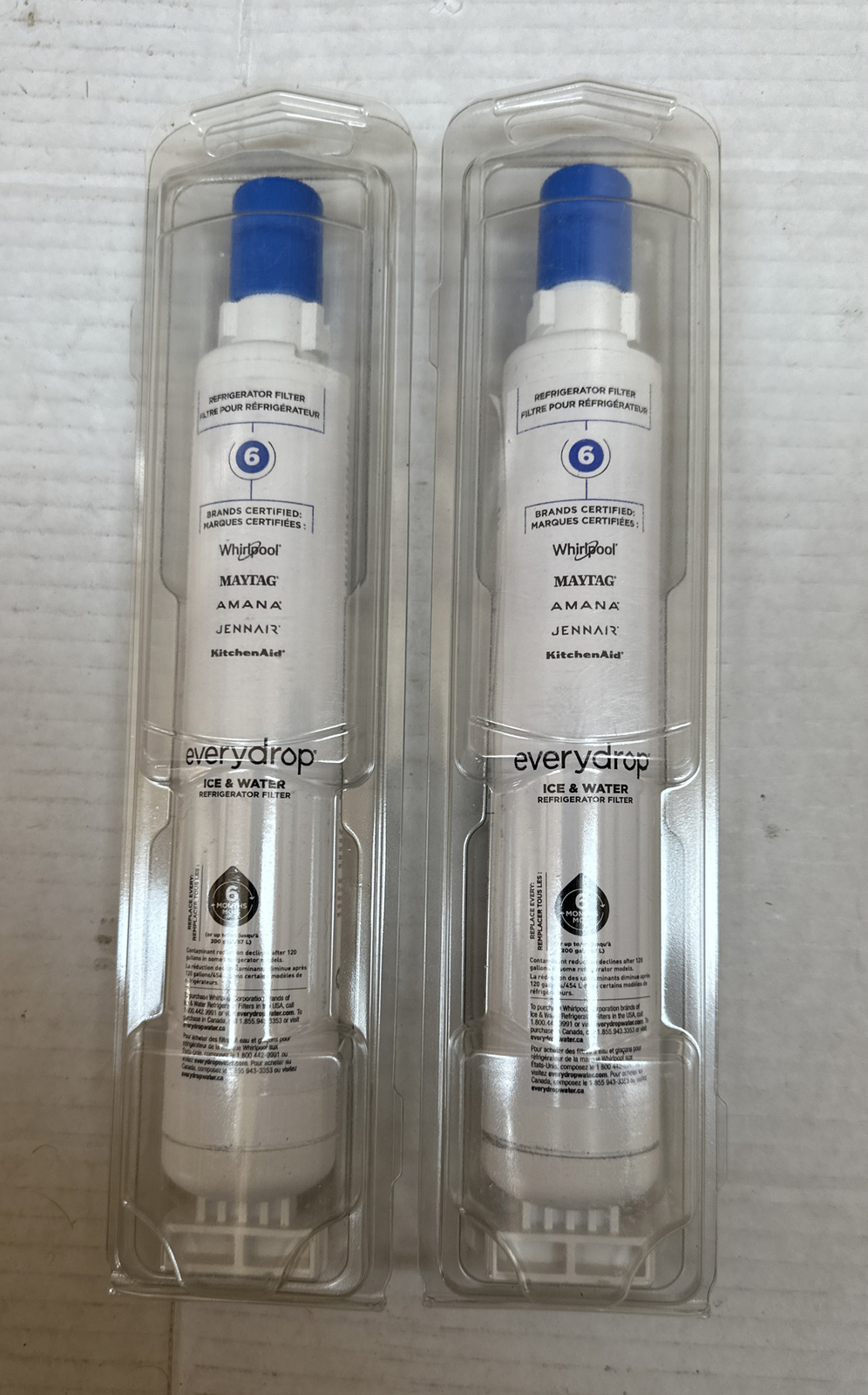 2 Whirlpool EVERYDROP 6 Ice and Water Refrigerator Filter 6💦 Free Shipping