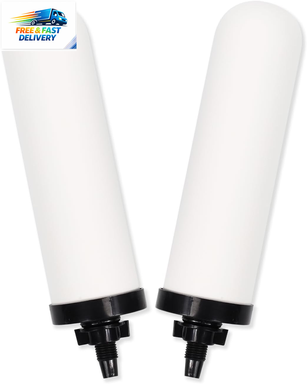 2 Pack 7» Ceramic Water Filter Candle,7 Inch Water Filter Replacement Filters w