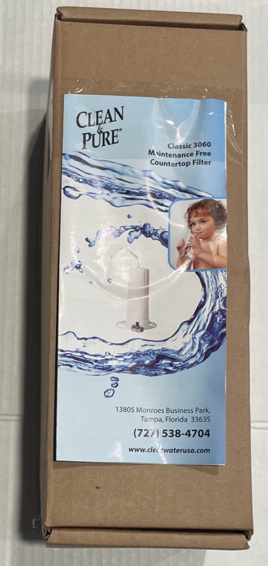 Clean & Pure Classic P3060 Countertop Faucet Water Filter 25,000 Gallon Red